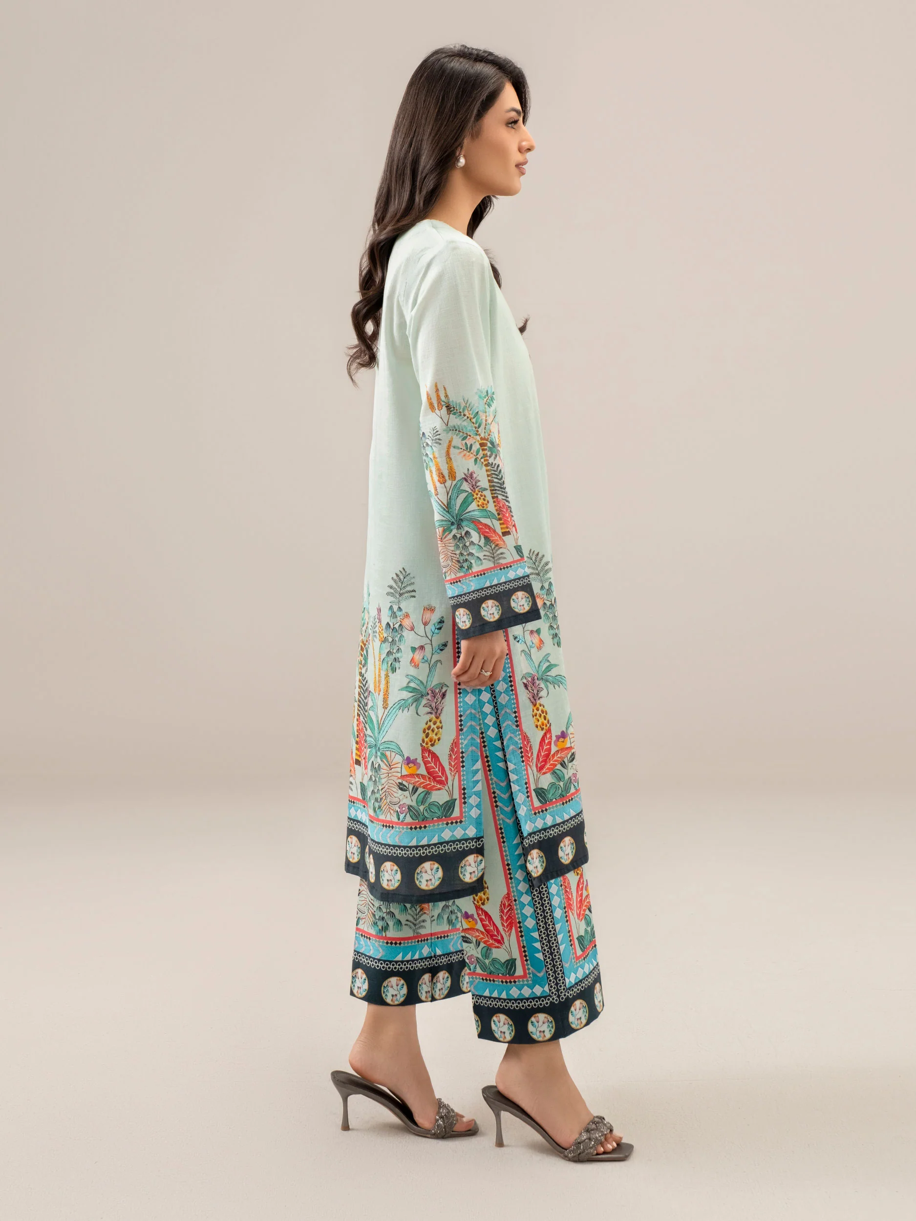 2 Piece Slub Khaddar Suit (Unstitched) - Image 2