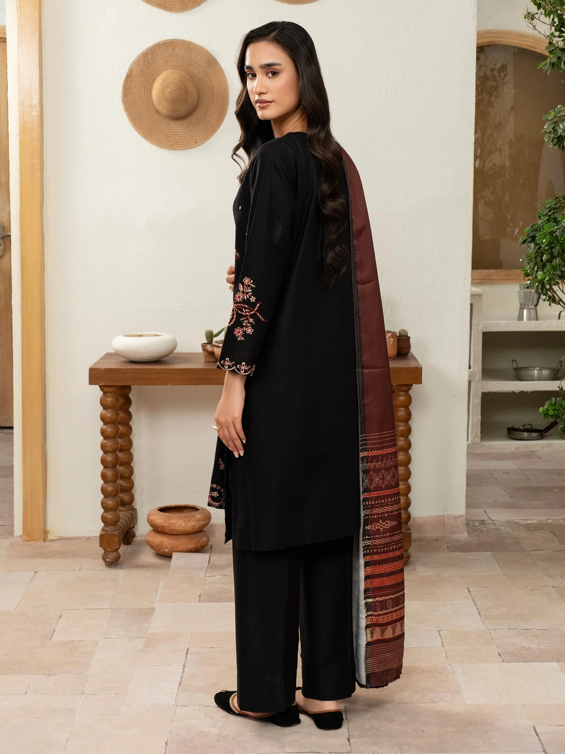 3 Piece Khaddar Suit-Embroidered (Unstitched) - Image 3