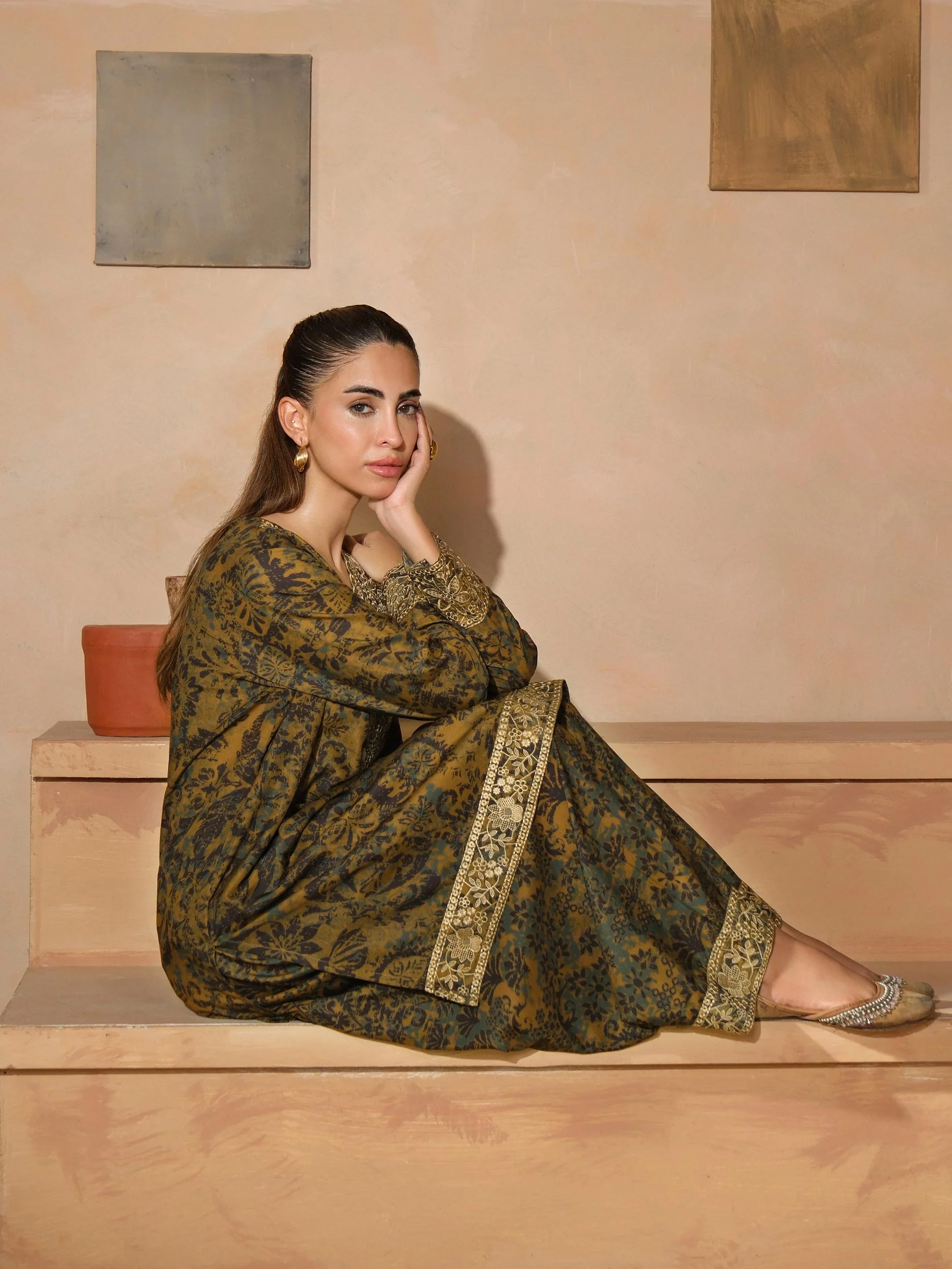 2 Piece Khaddar Suit-Embroidered (Unstitched) - Image 6