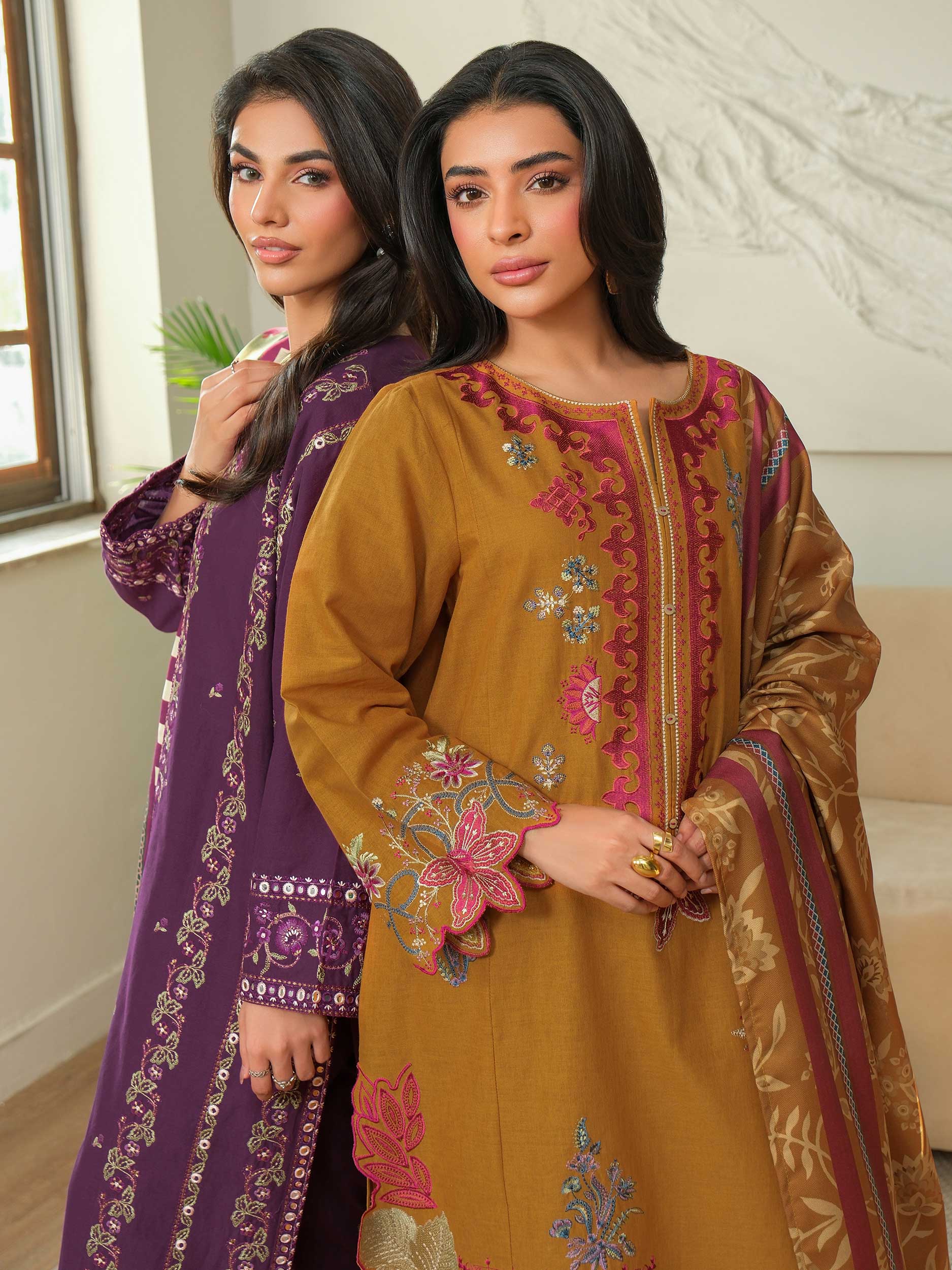 3 Piece Khaddar Suit-Embroidered (Unstitched) - Image 8