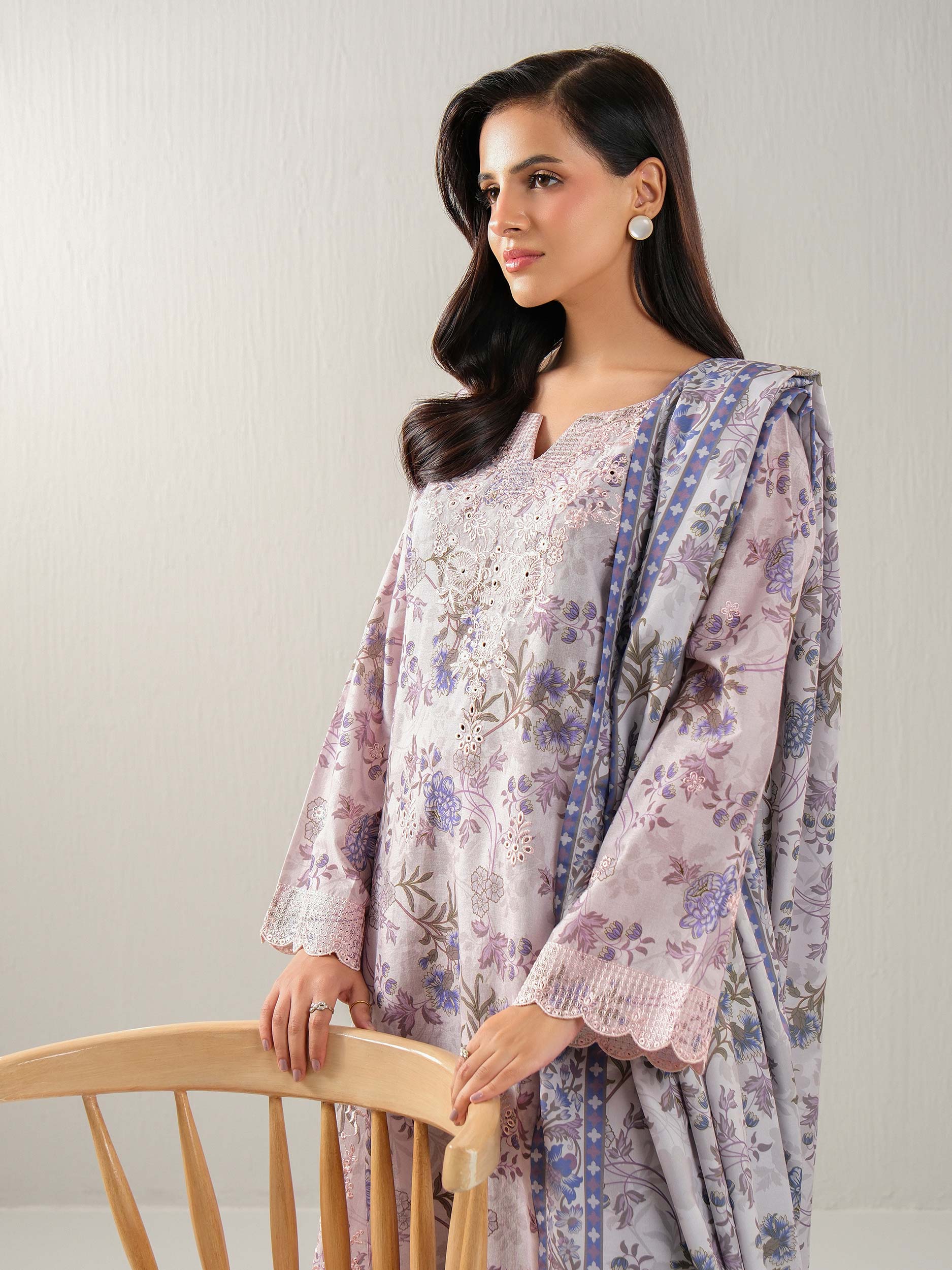 3 Piece Khaddar Suit-Embroidered (Unstitched) - Image 6