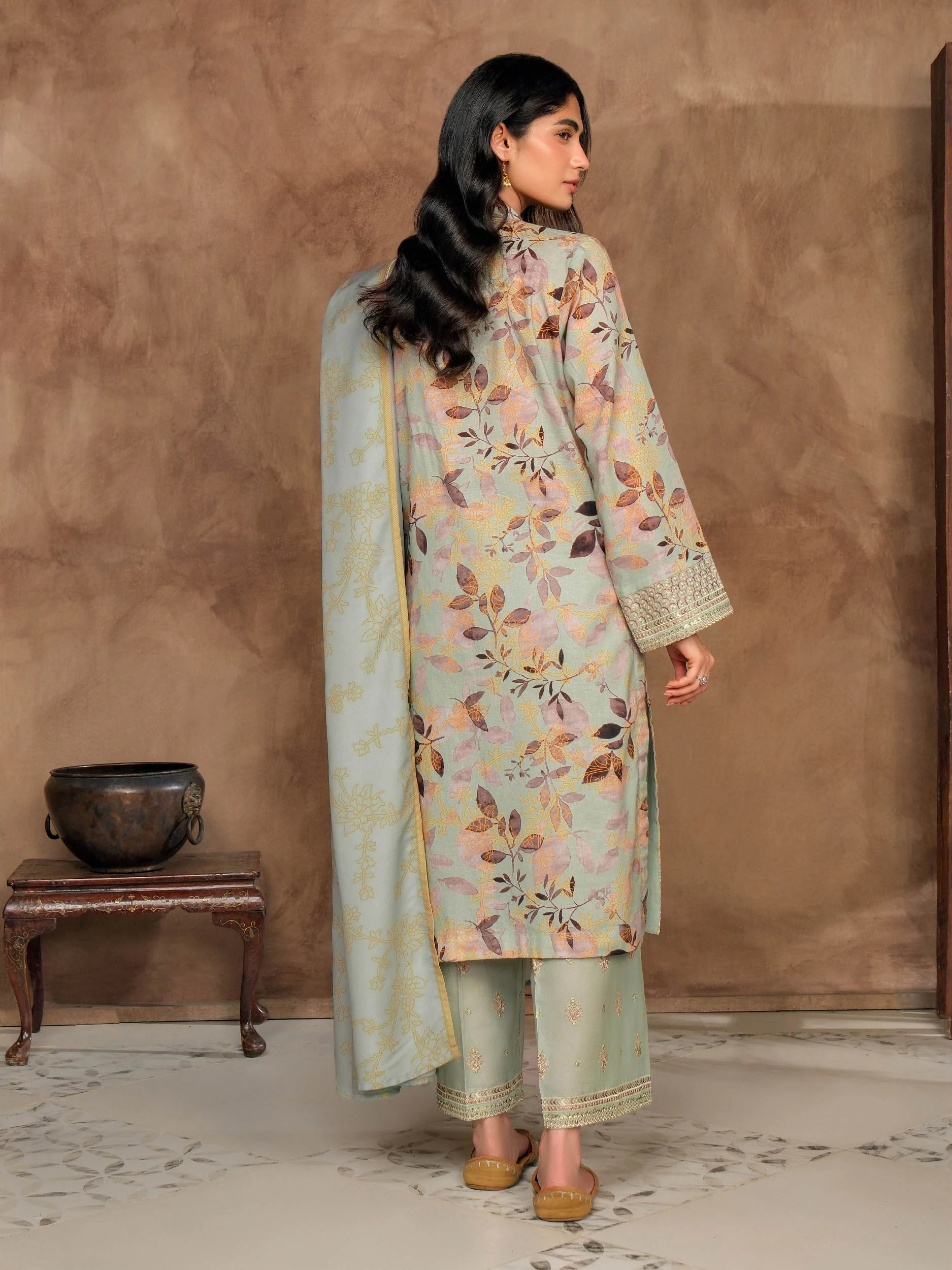3 Piece Khaddar Suit-Embroidered (Unstitched) - Image 6