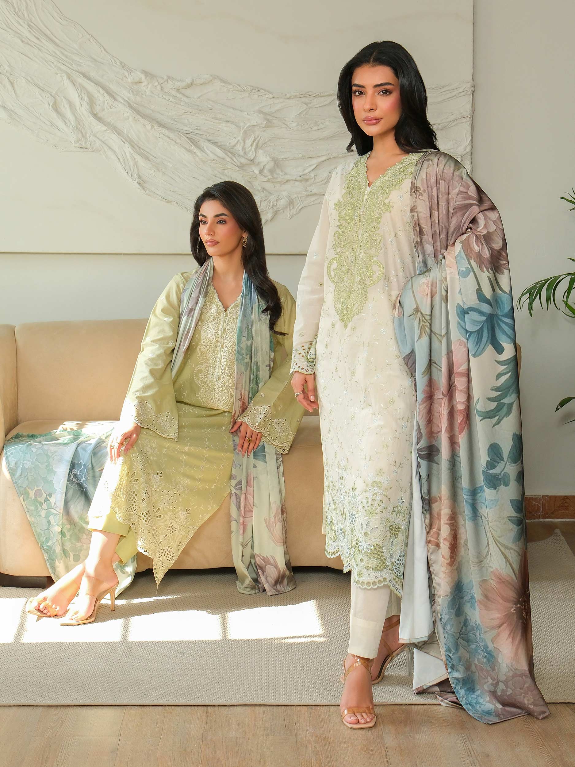 3 Piece Khaddar Suit-Embroidered (Unstitched) - Image 8