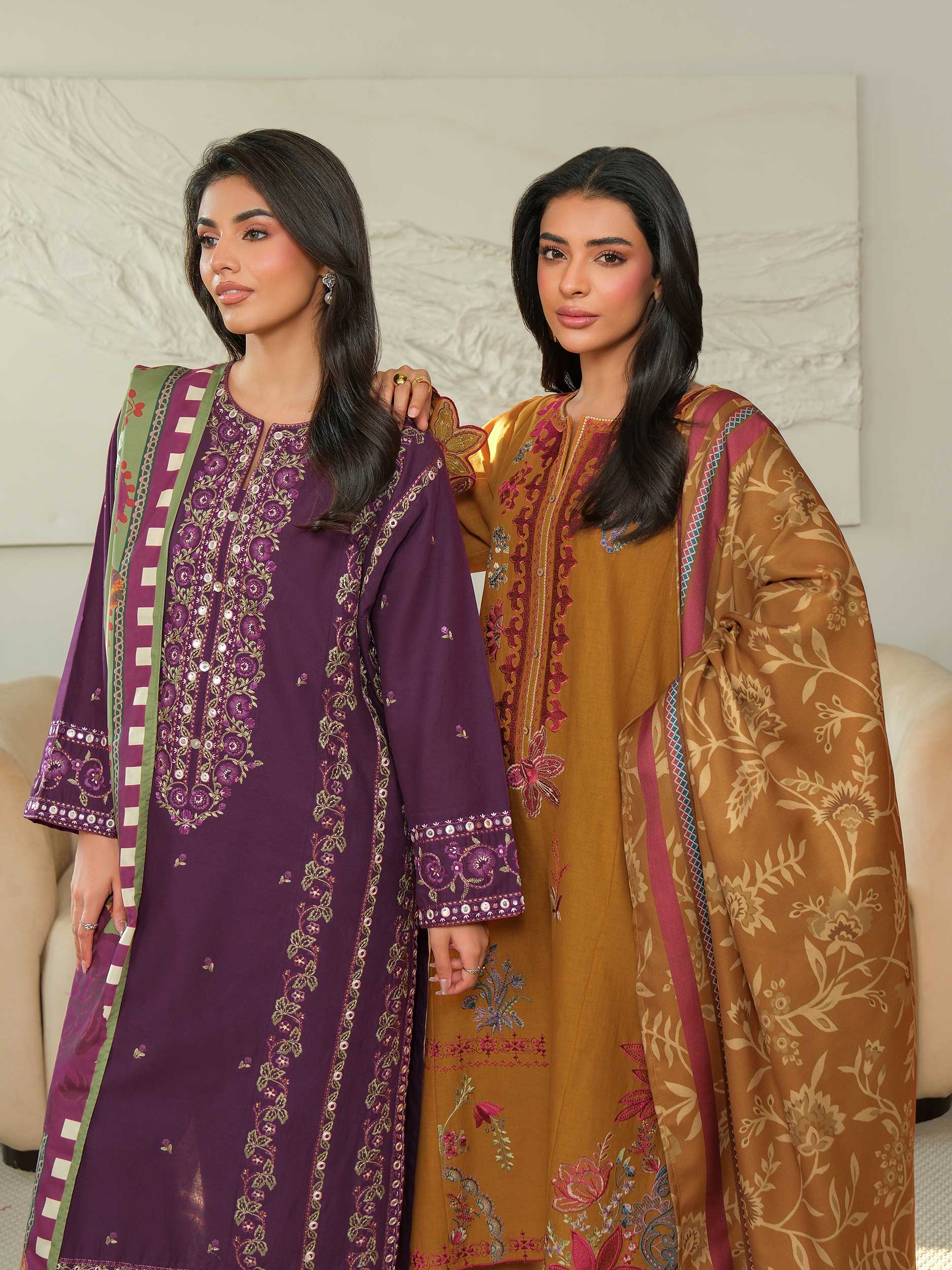 3 Piece Khaddar Suit-Embroidered (Unstitched) - Image 7