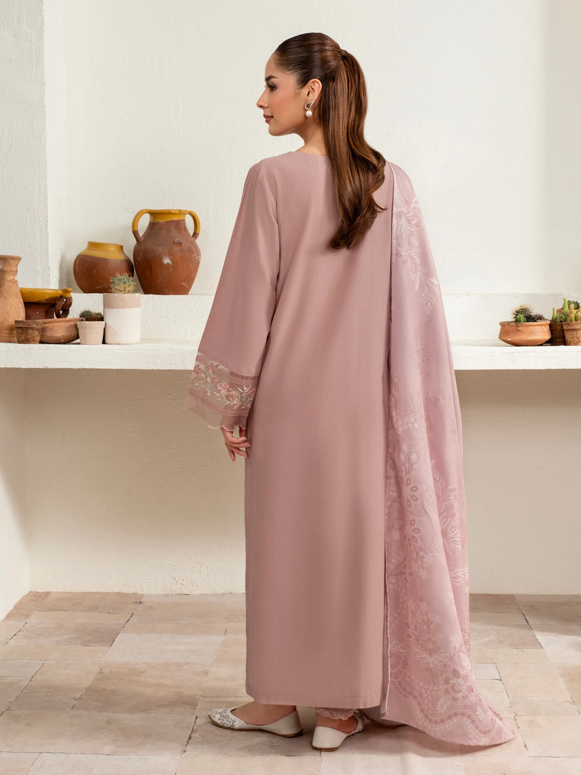 3 Piece Khaddar Suit-Embroidered (Unstitched) - Image 3