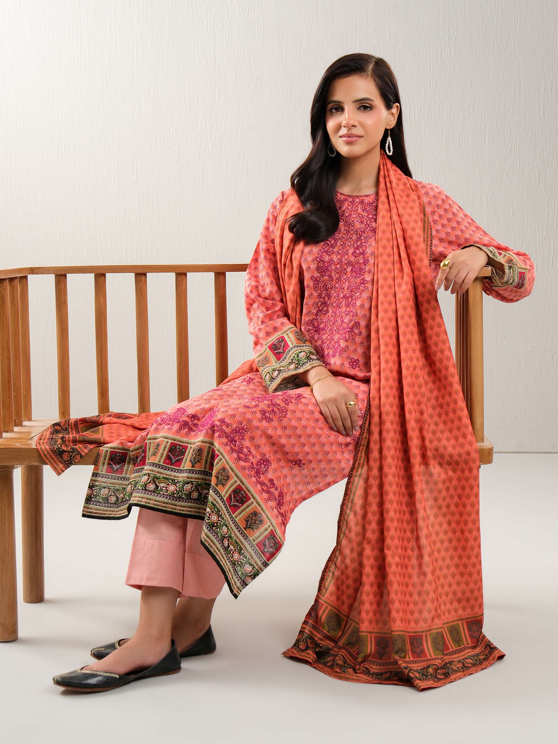 3 Piece Khaddar Suit-Embroidered (Unstitched) - Image 4