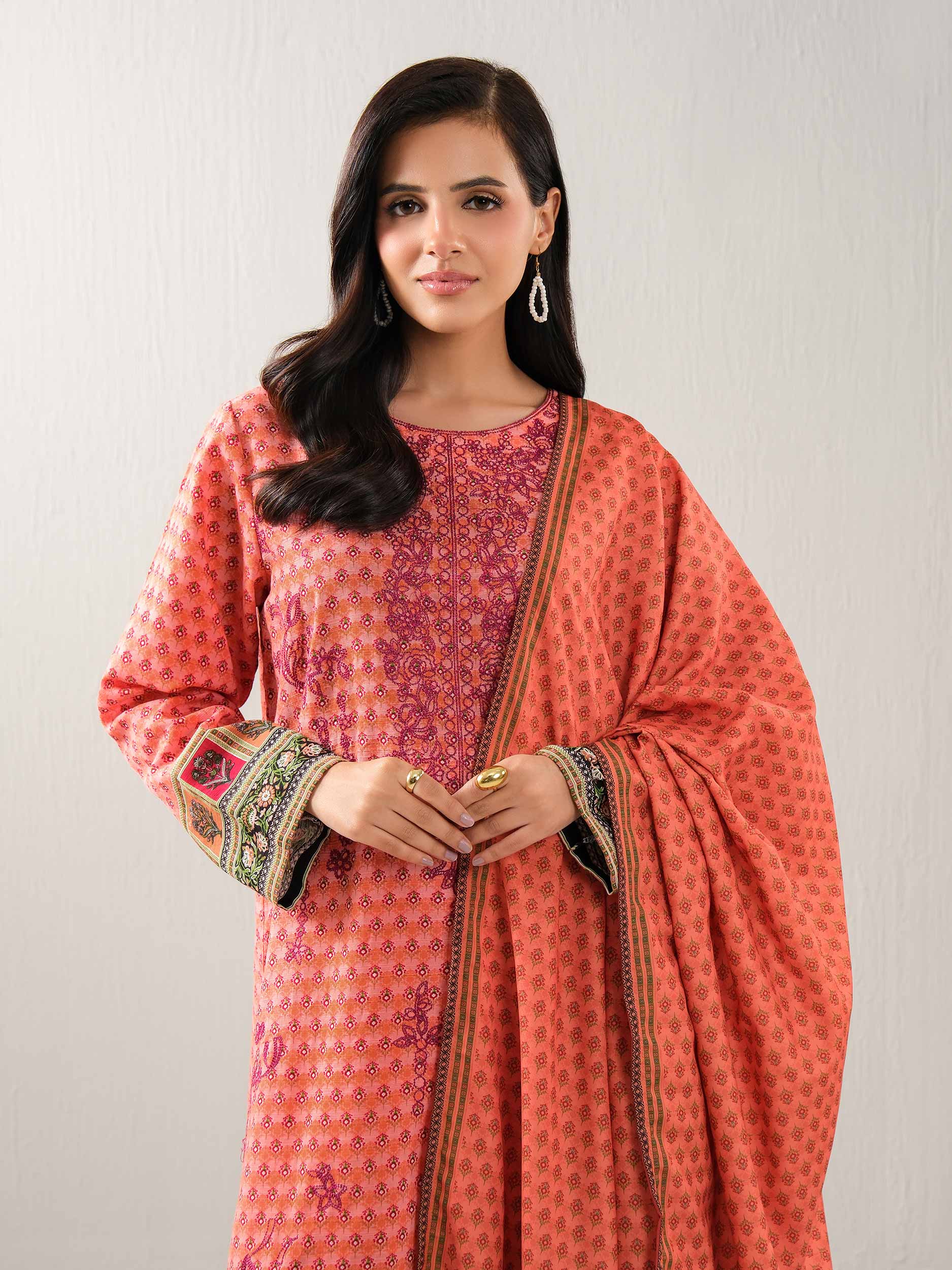 3 Piece Khaddar Suit-Embroidered (Unstitched) - Image 5