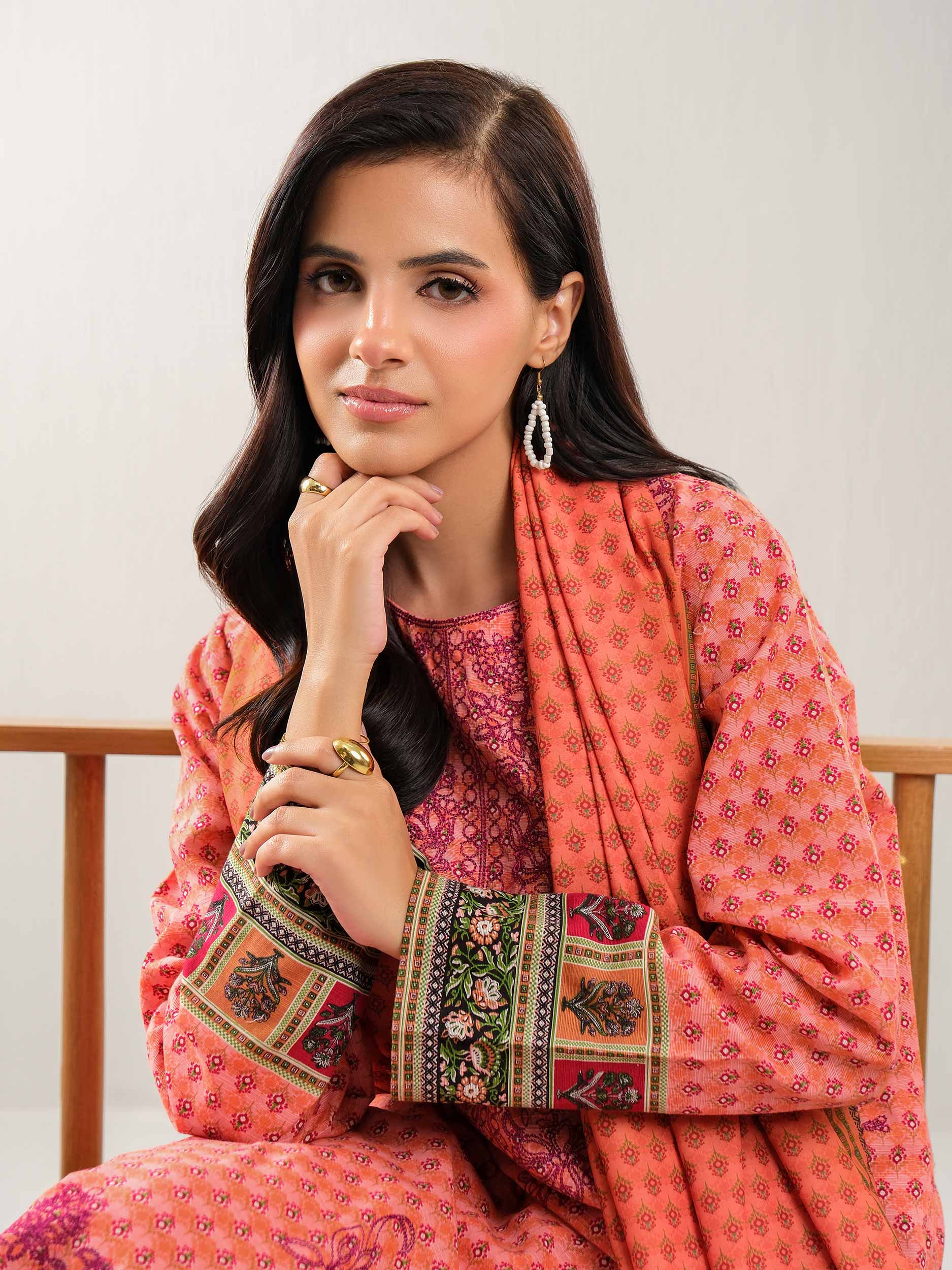 3 Piece Khaddar Suit-Embroidered (Unstitched) - Image 6