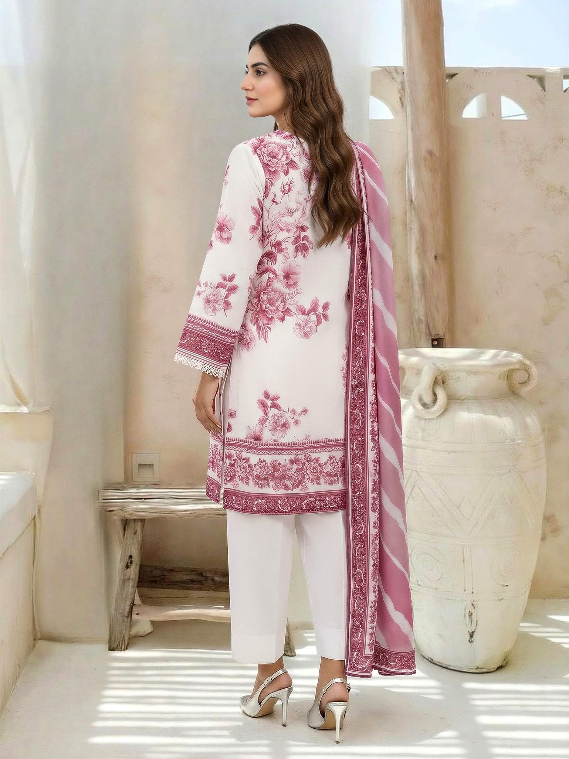 3 Piece Lawn Suit-Embroidered (Unstitched) - Image 2