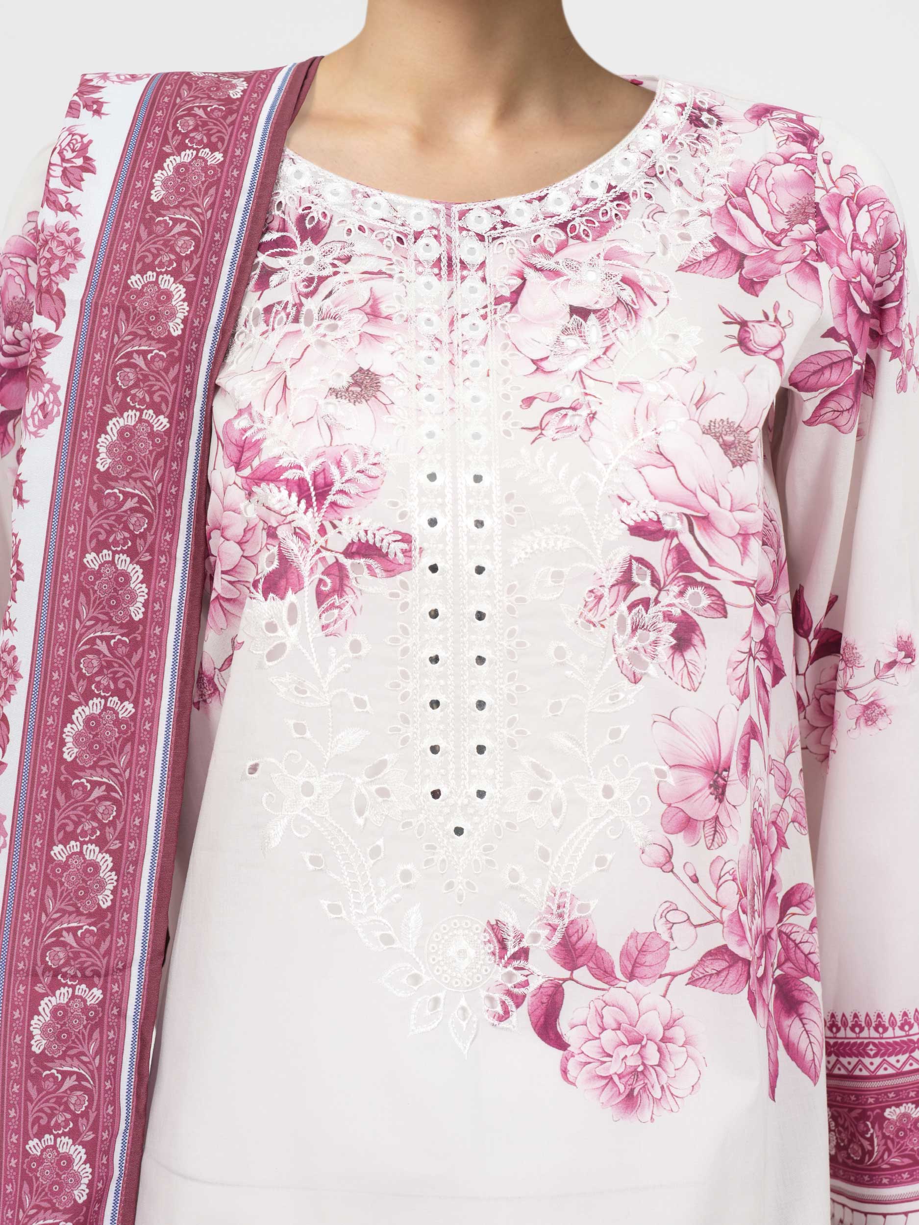 3 Piece Lawn Suit-Embroidered (Unstitched) - Image 4