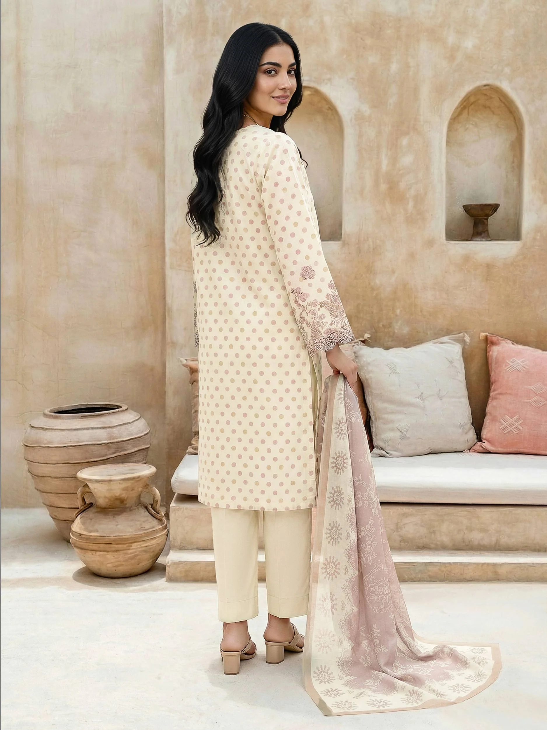 3 Piece Lawn Suit-Embroidered (Unstitched) - Image 3
