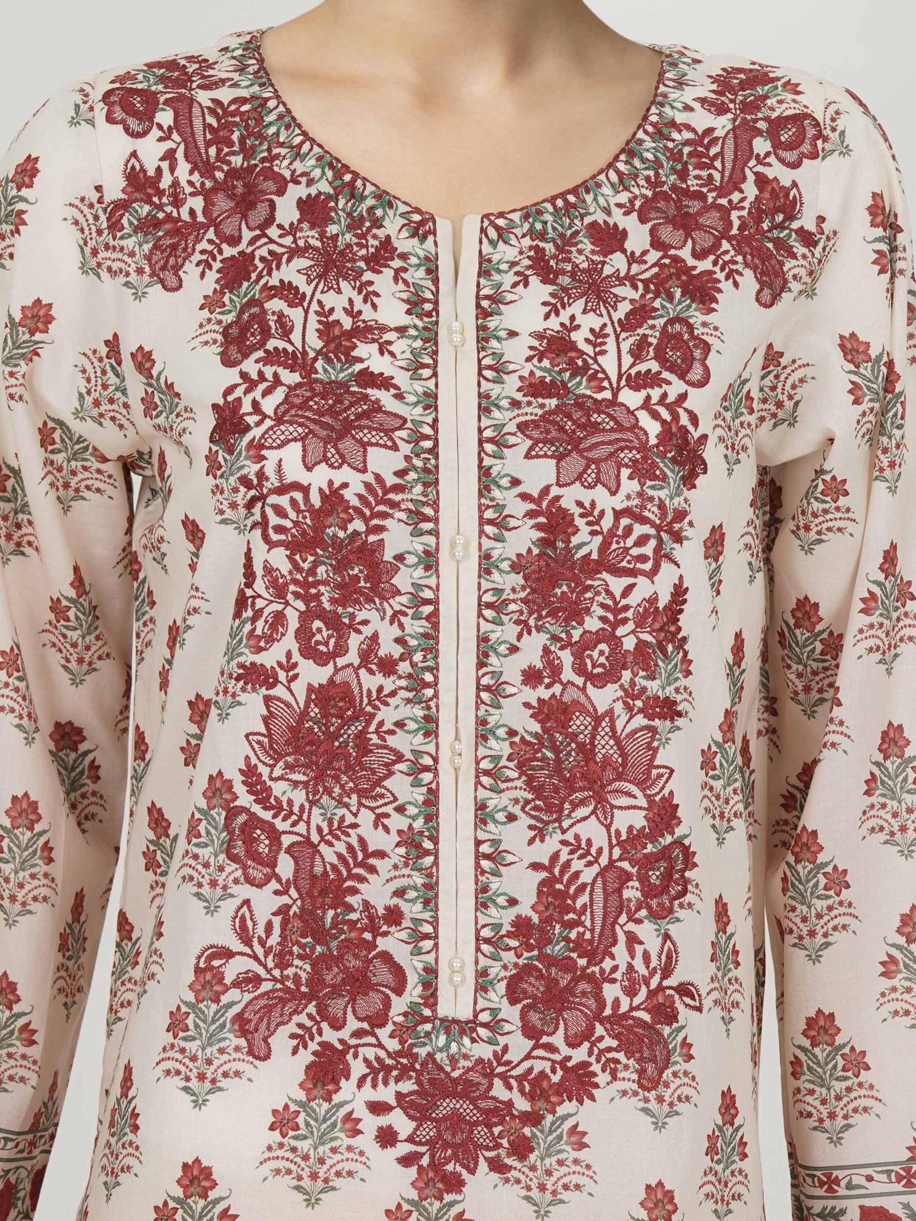 3 Piece Lawn Suit-Embroidered (Unstitched) - Image 4