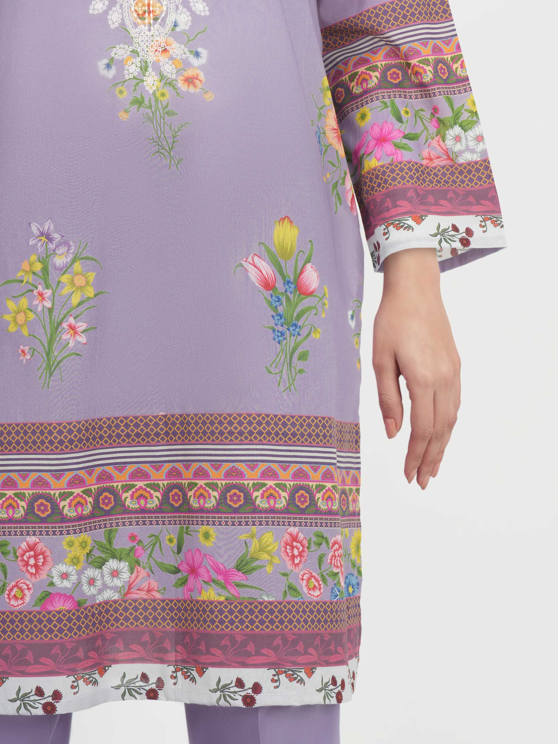 3 Piece Lawn Suit- Embroidered (Unstitched) - Image 5