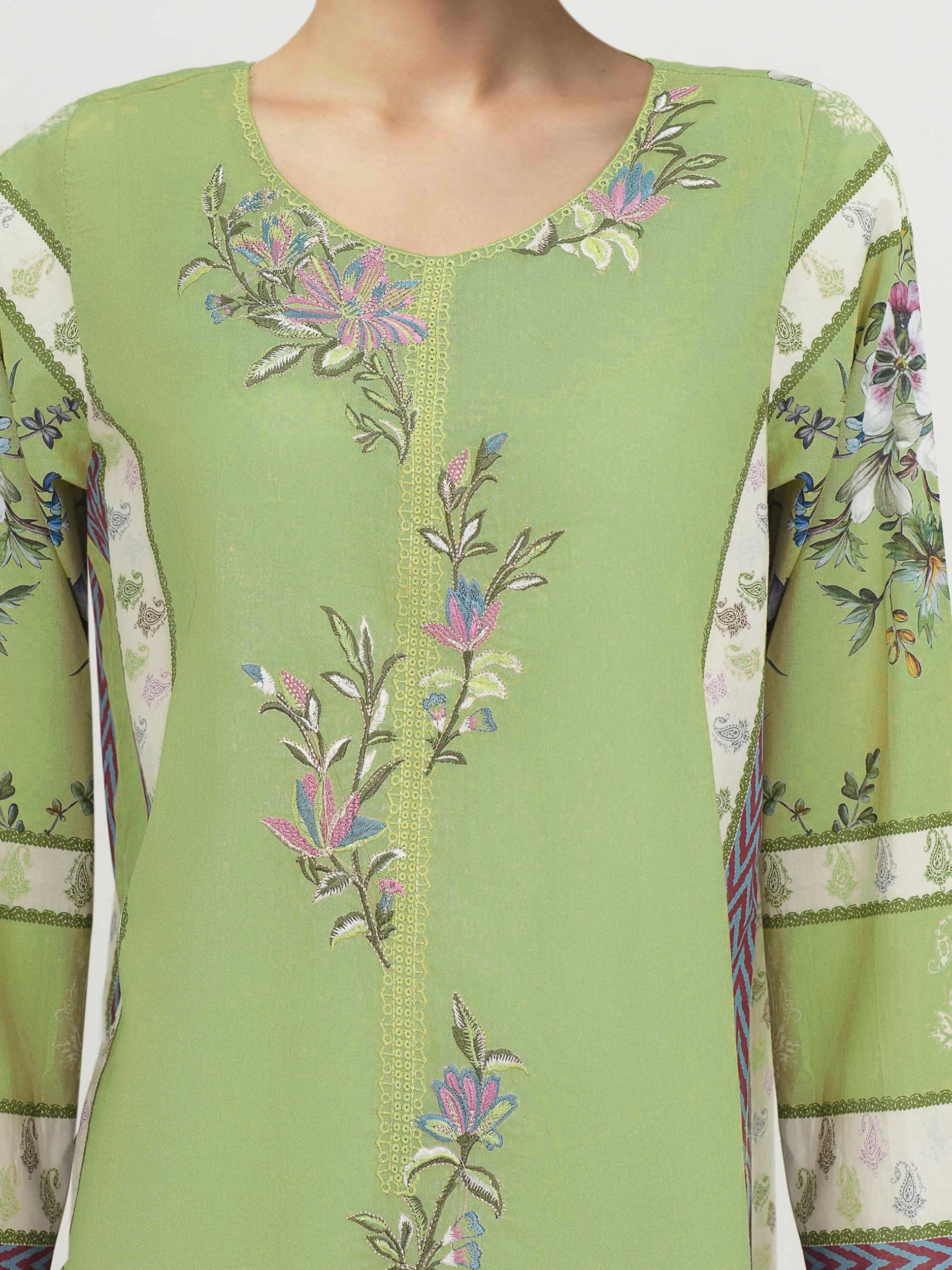 3 Piece Lawn Suit-Embroidered (Unstitched) - Image 4
