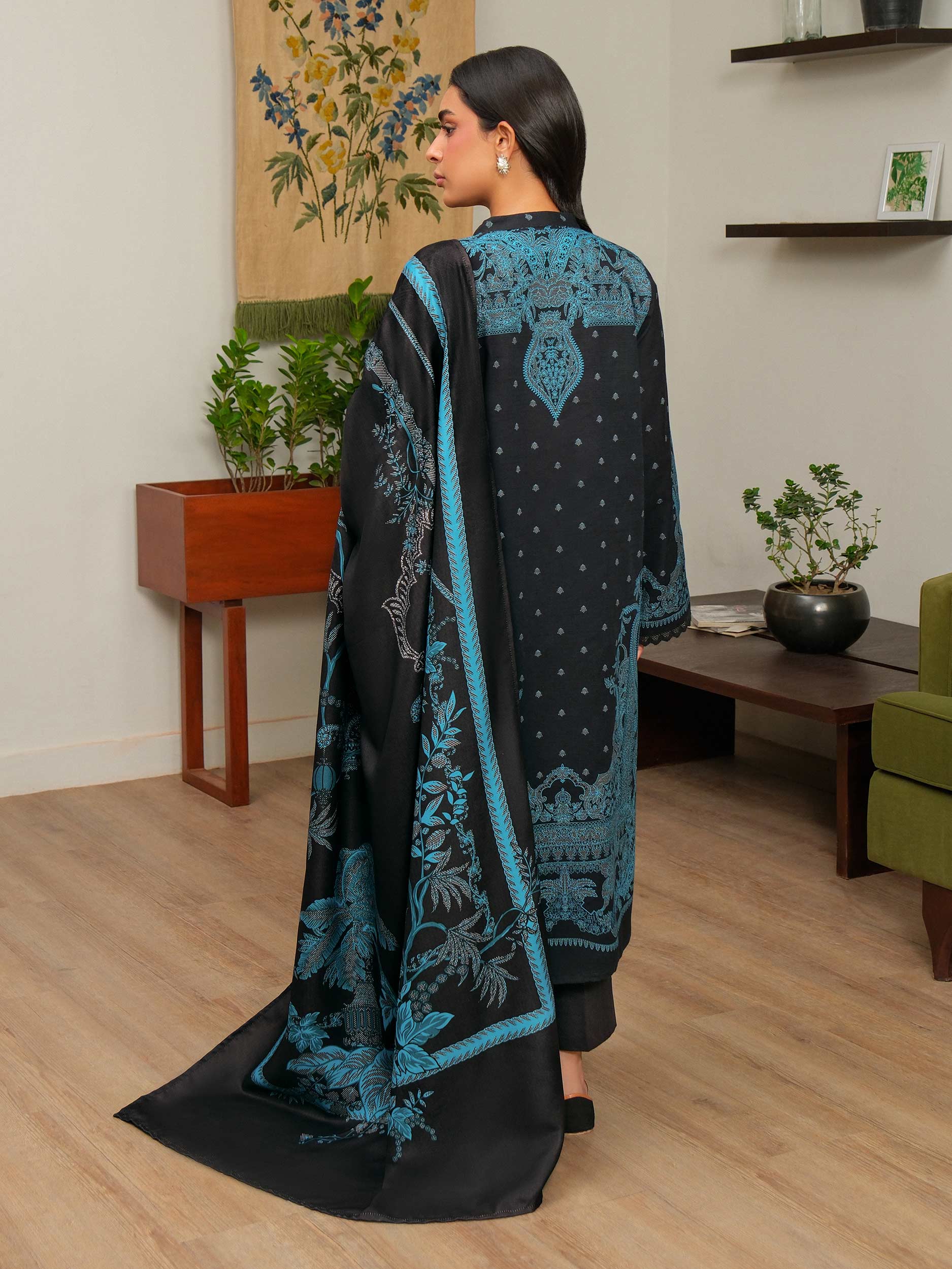 2 Piece Khaddar Suit-Printed (Unstitched) - Image 4