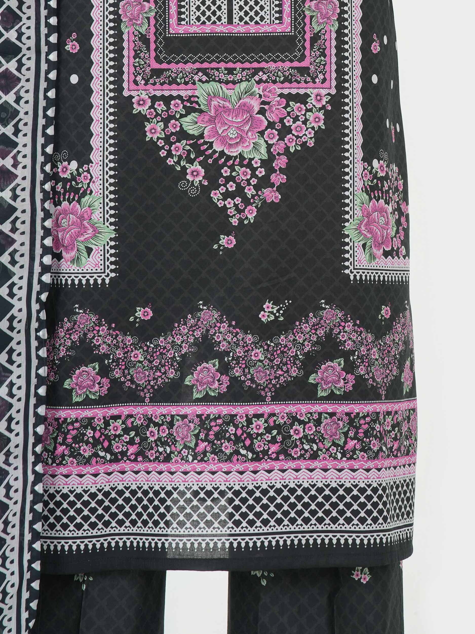3 Piece Lawn Suit- Printed (Unstitched) - Image 5