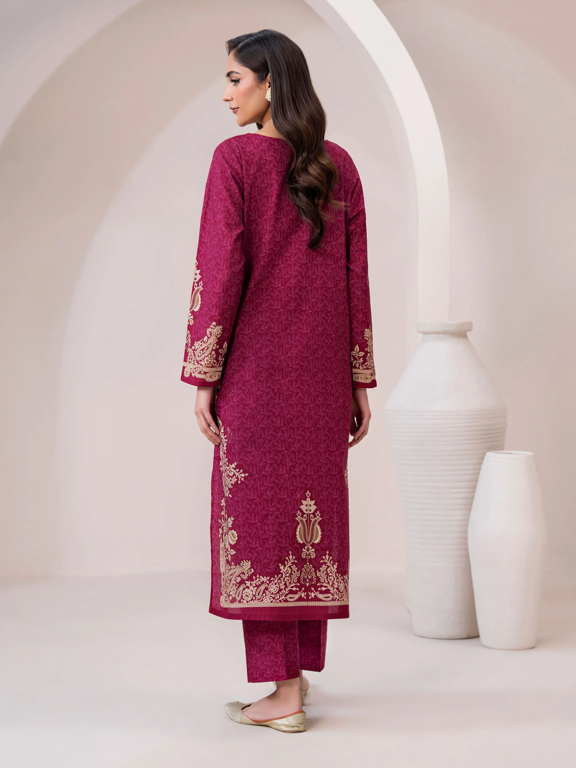 2 Piece Slub Khaddar Suit(Unstitched) - Image 3