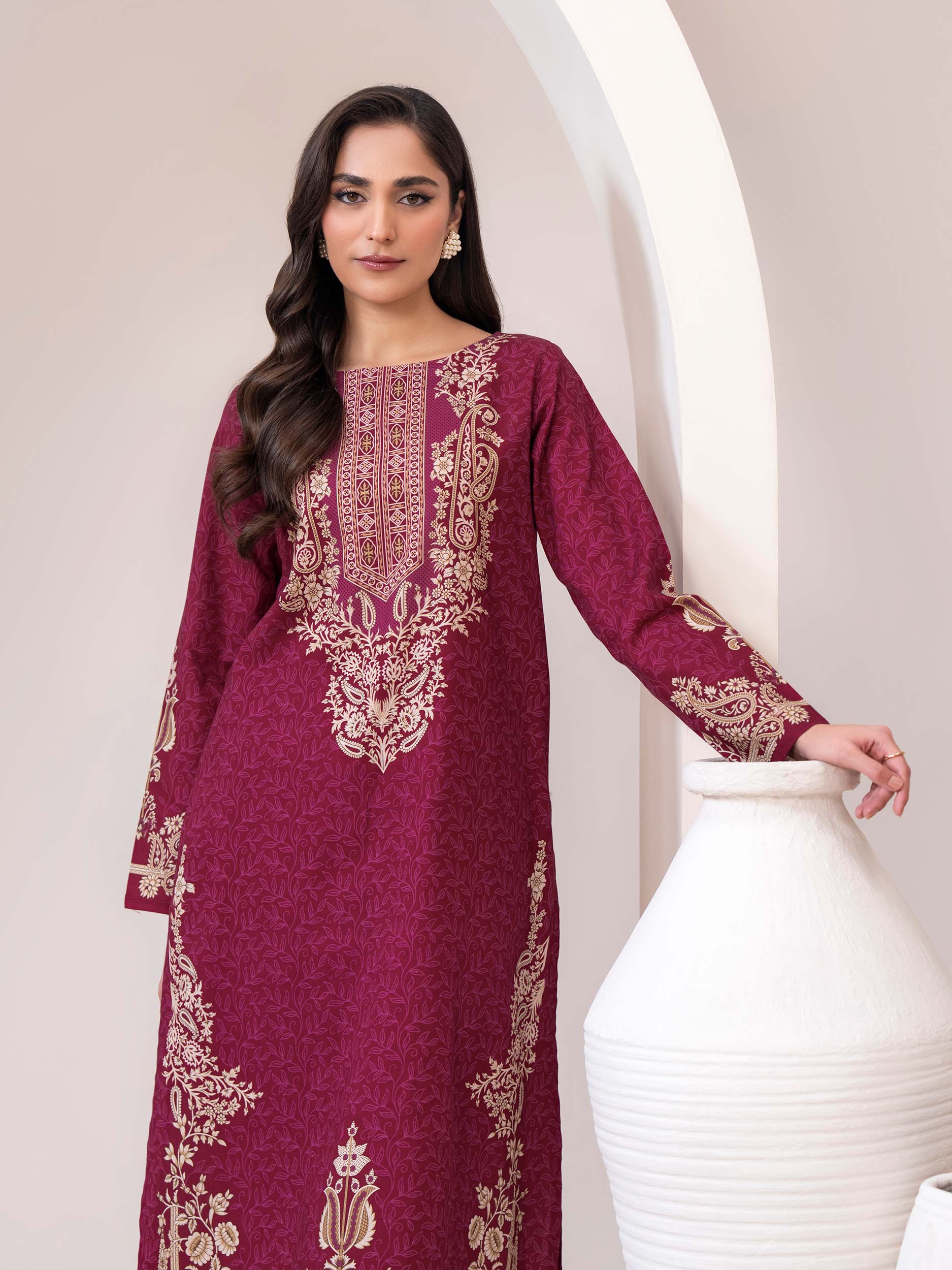 2 Piece Slub Khaddar Suit(Unstitched) - Image 4