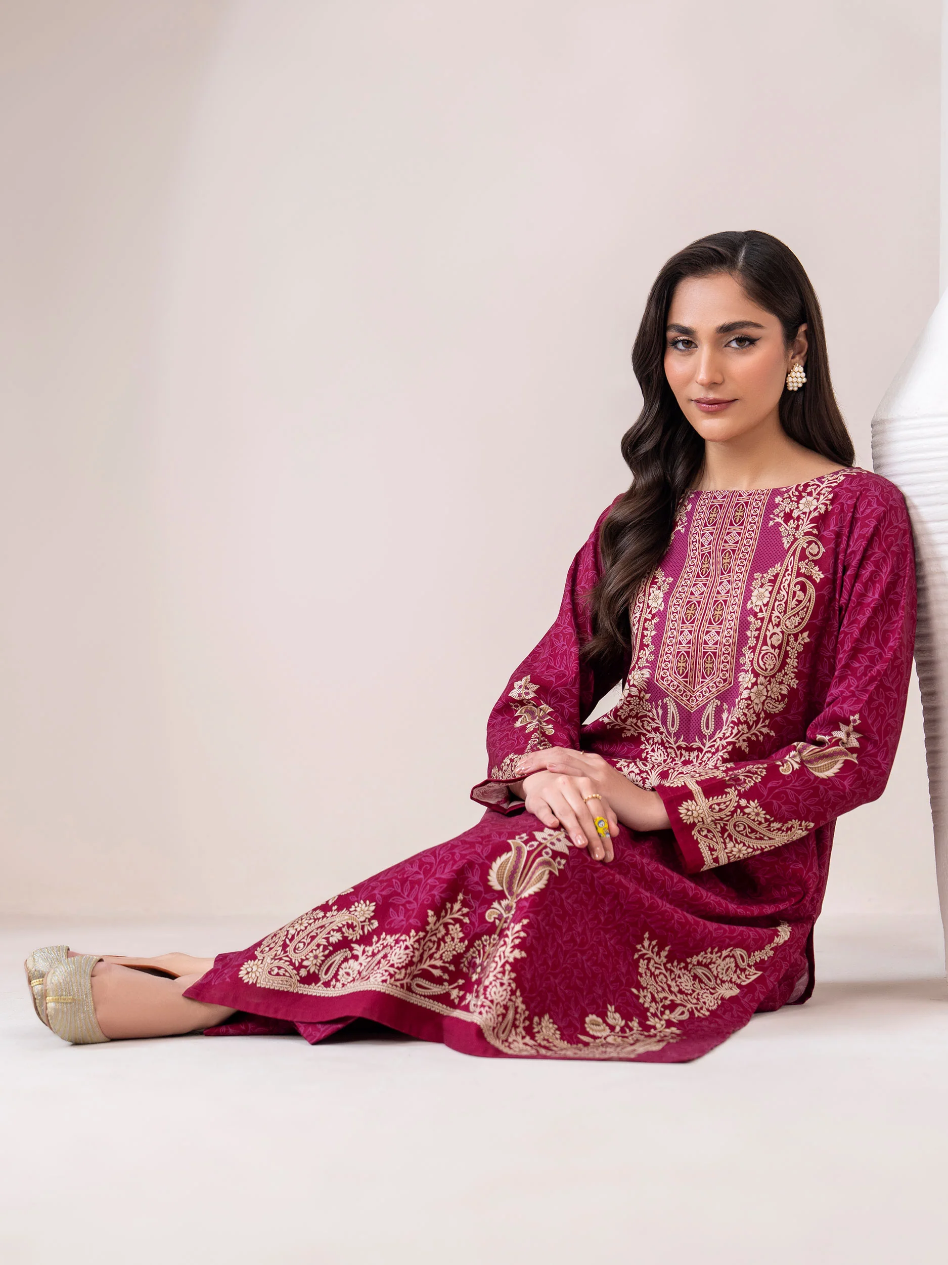 2 Piece Slub Khaddar Suit(Unstitched) - Image 5