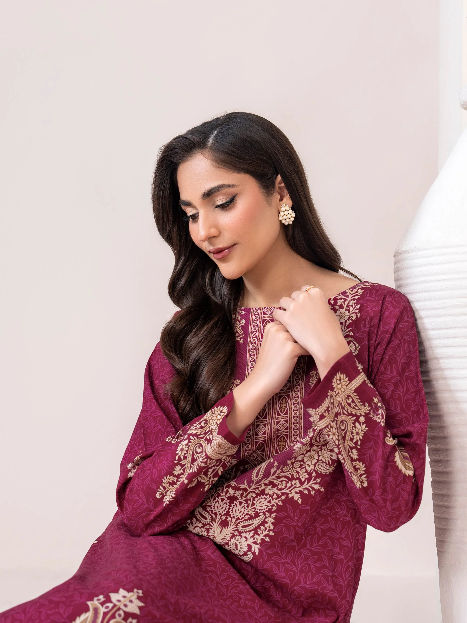 2 Piece Slub Khaddar Suit(Unstitched) - Image 6
