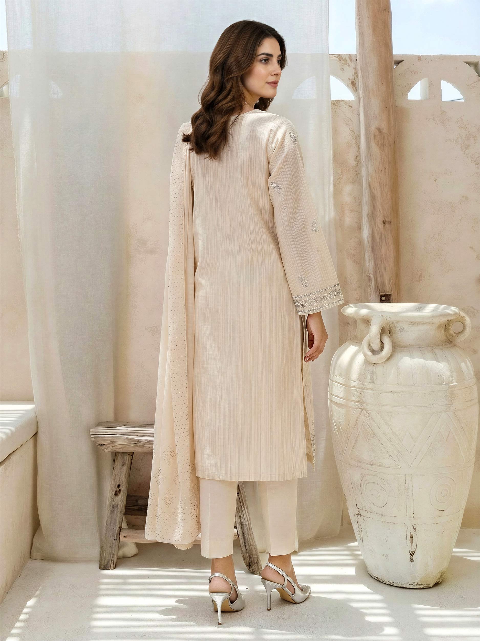 3 Piece Lawn Massouri Suit-Embroidered (Unstitched) - Image 2