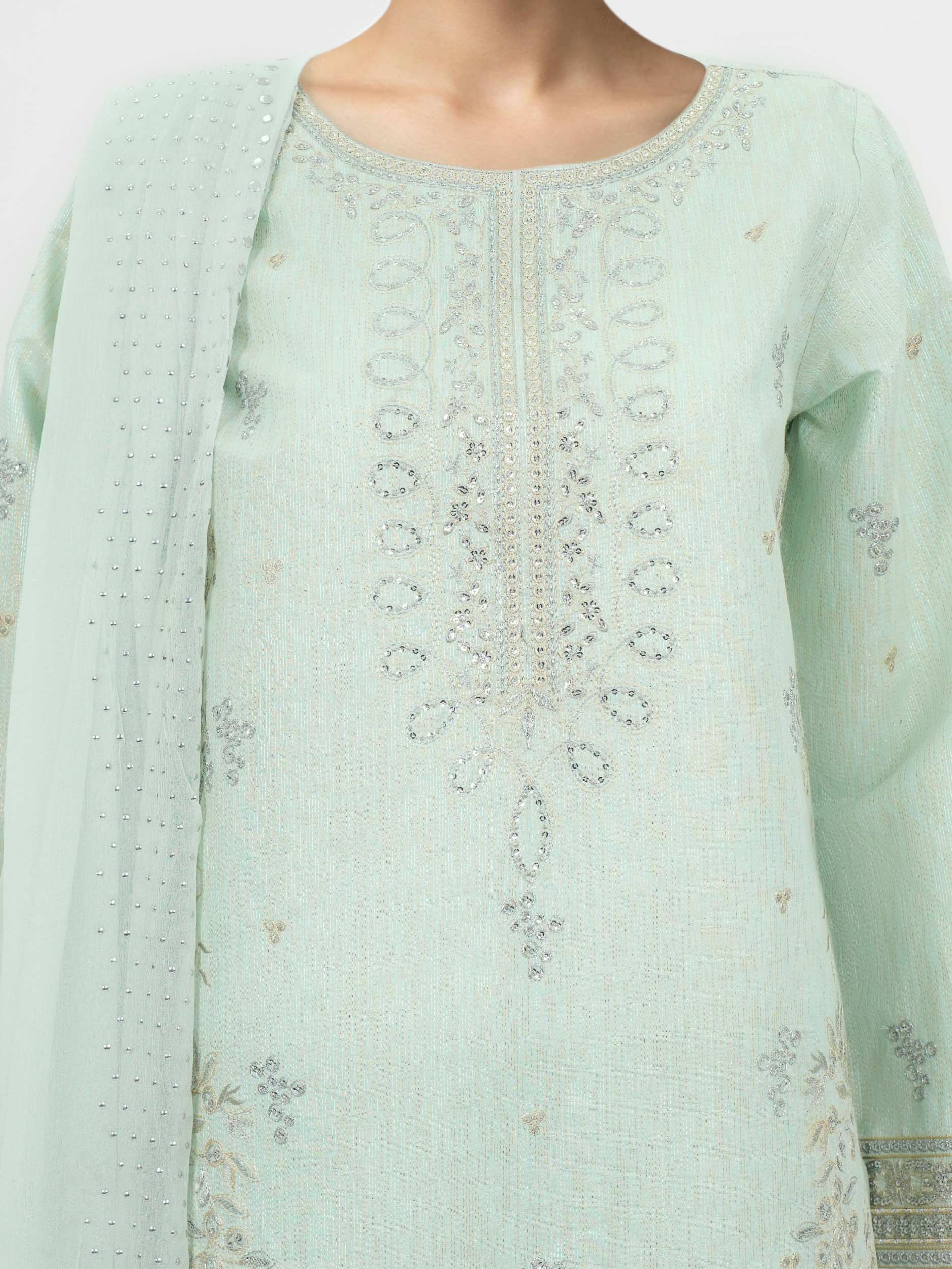 3 Piece Lawn Massouri Suit-Embroidered (Unstitched) - Image 4