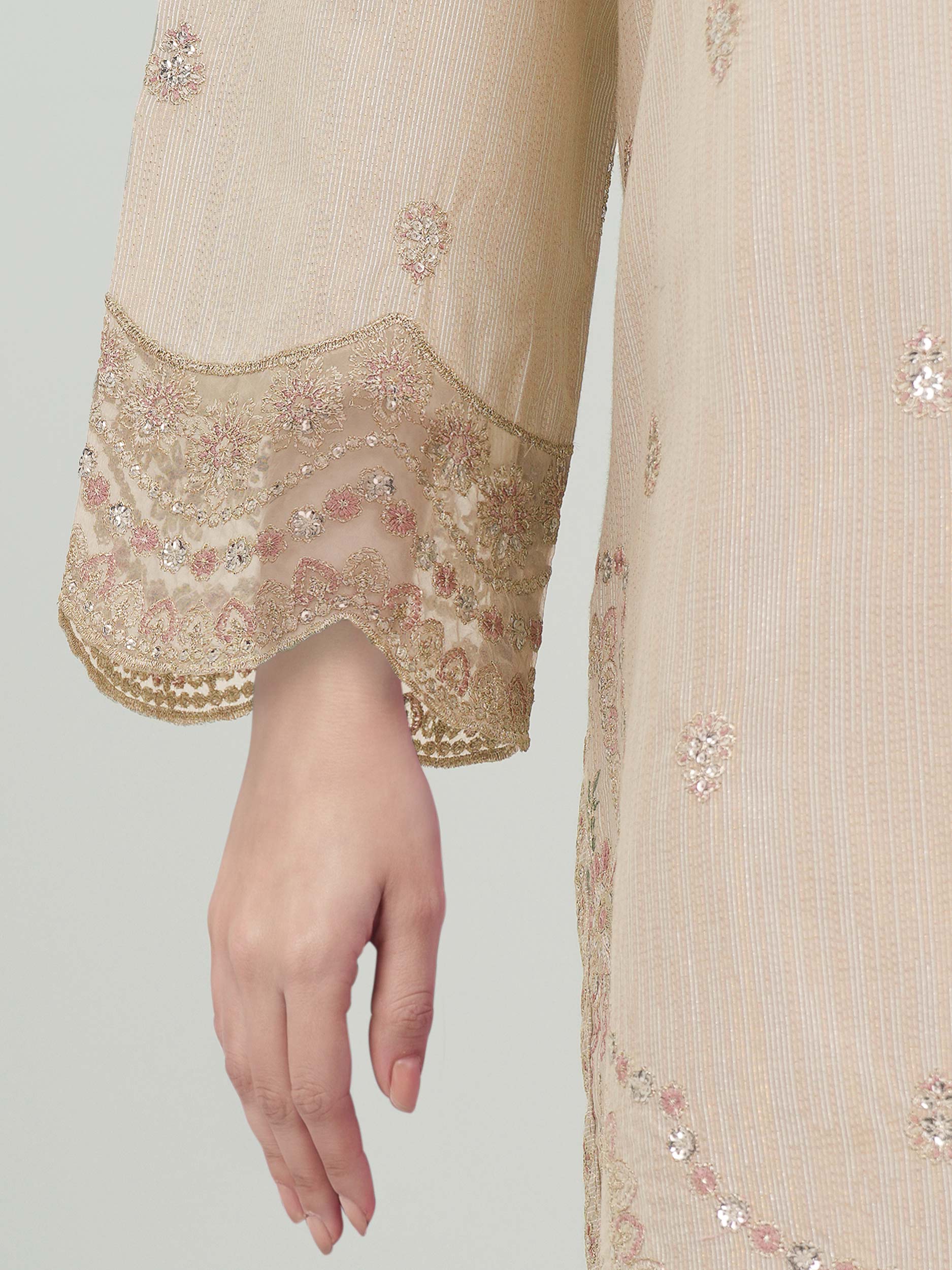 3 Piece Lawn Massouri Suit- Embroidered (Unstitched) - Image 5