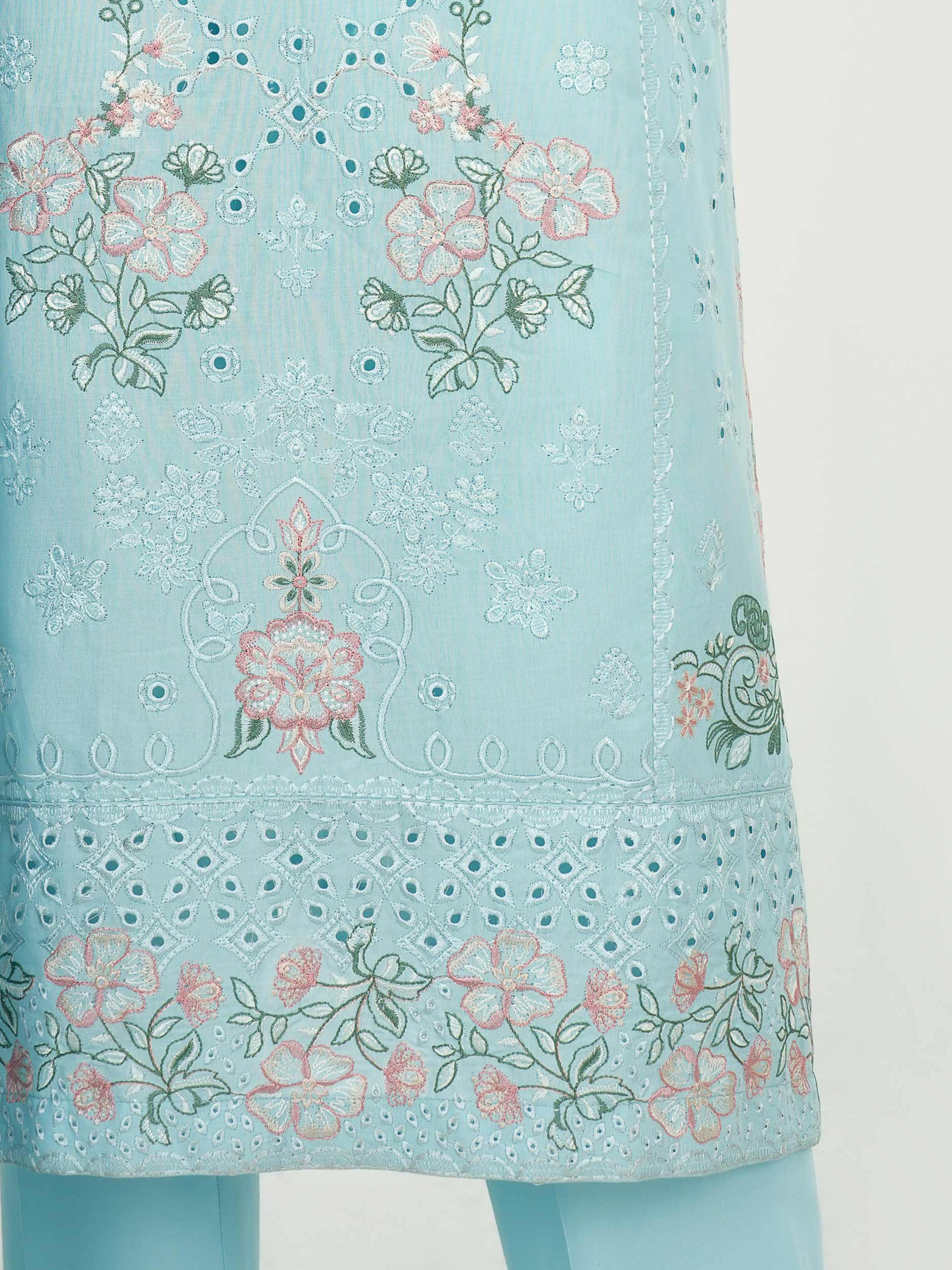 3 Piece Cambric Suit- Embroidered (Unstitched) - Image 6