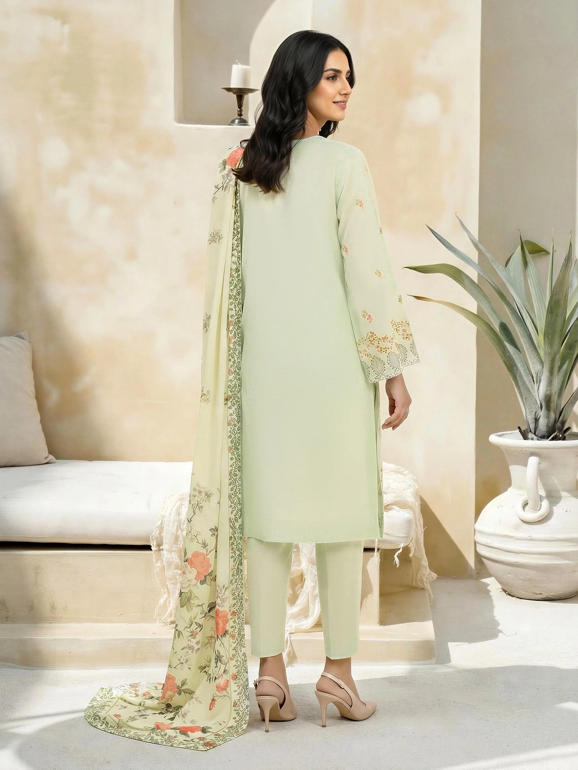 3 Piece Lawn Suit-Embroidered (Unstitched) - Image 2