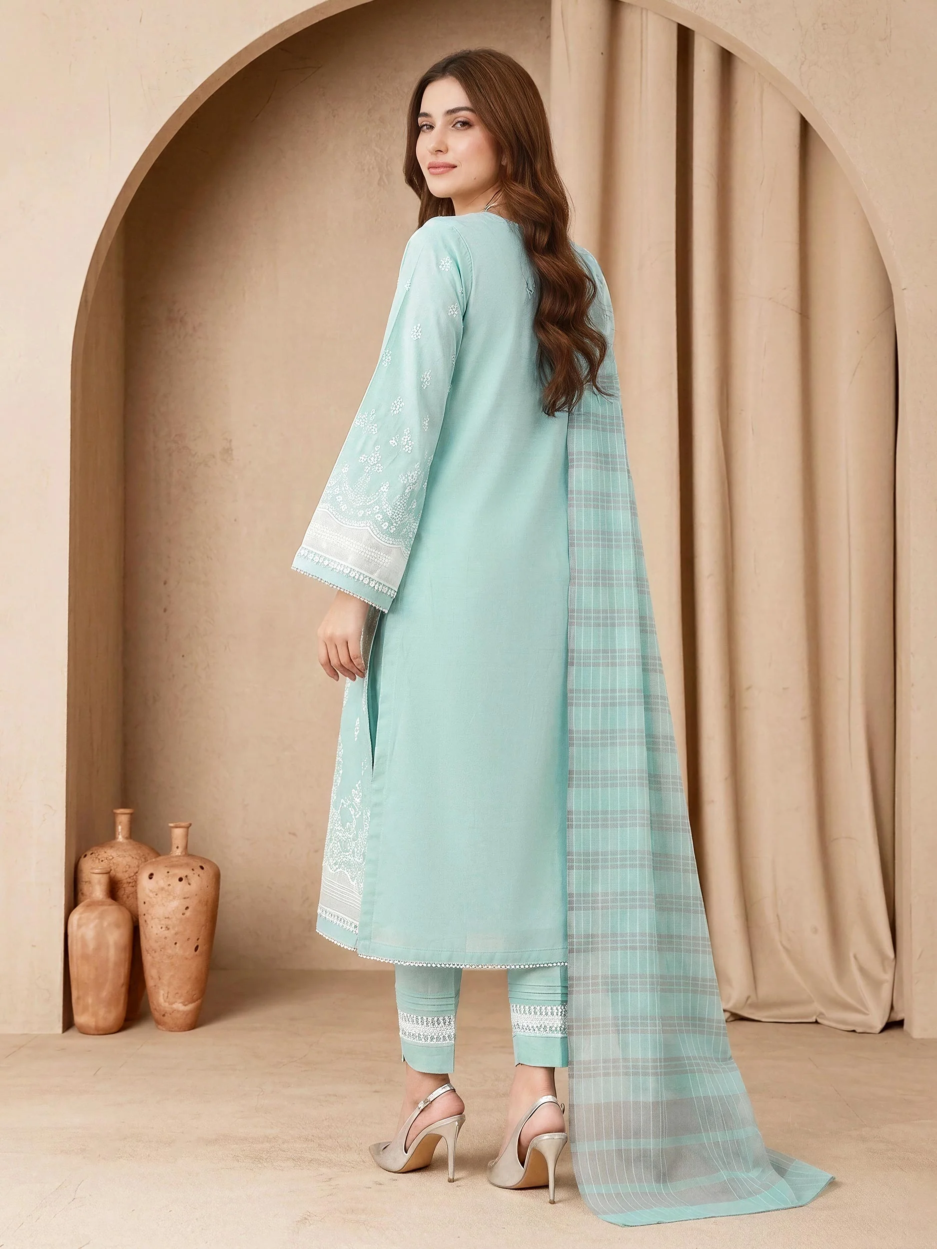 3 Piece Lawn Suit-Embroidered (Unstitched) - Image 2