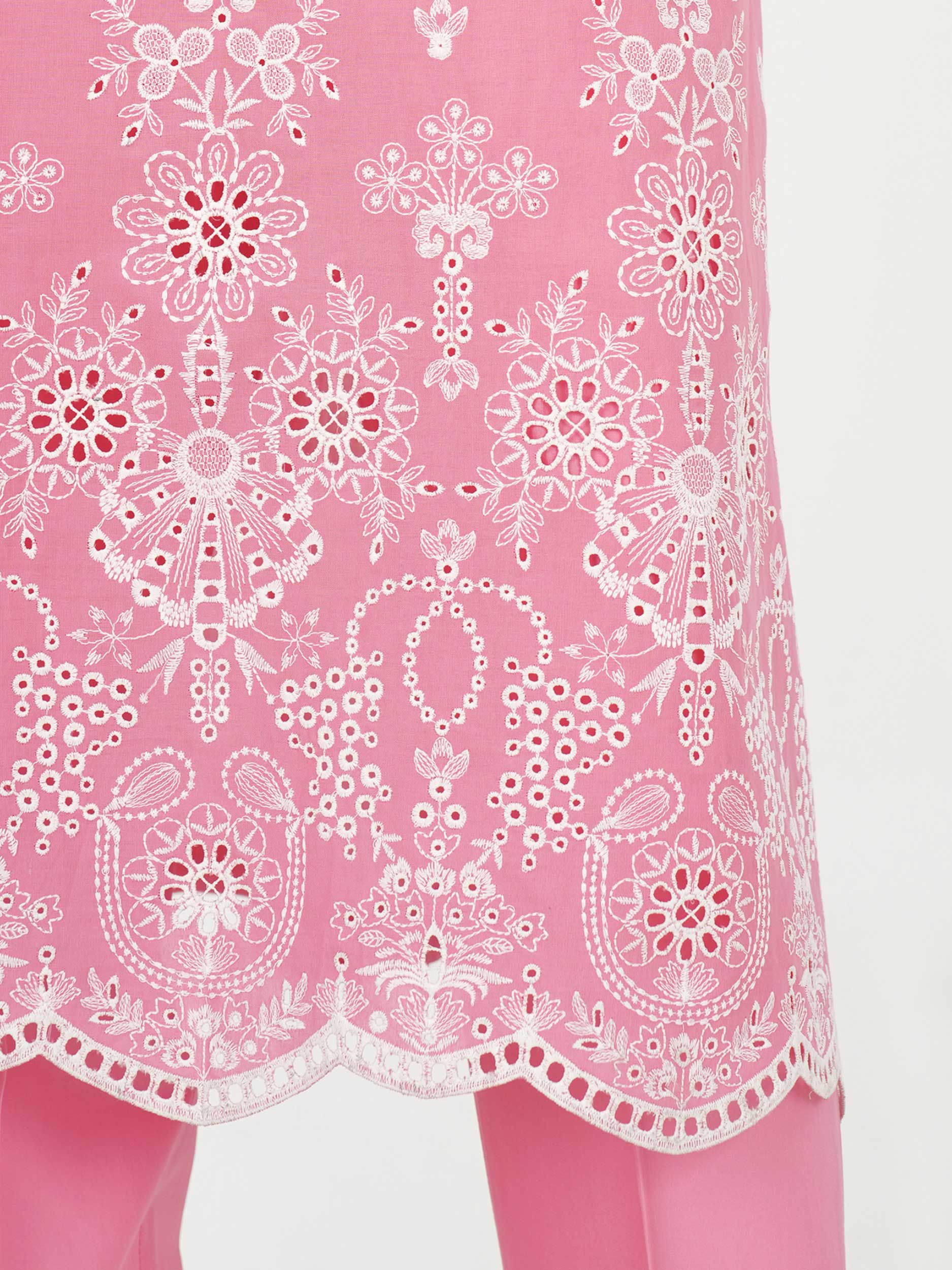 3 Piece Cambric Suit-Embroidered (Unstitched) - Image 6