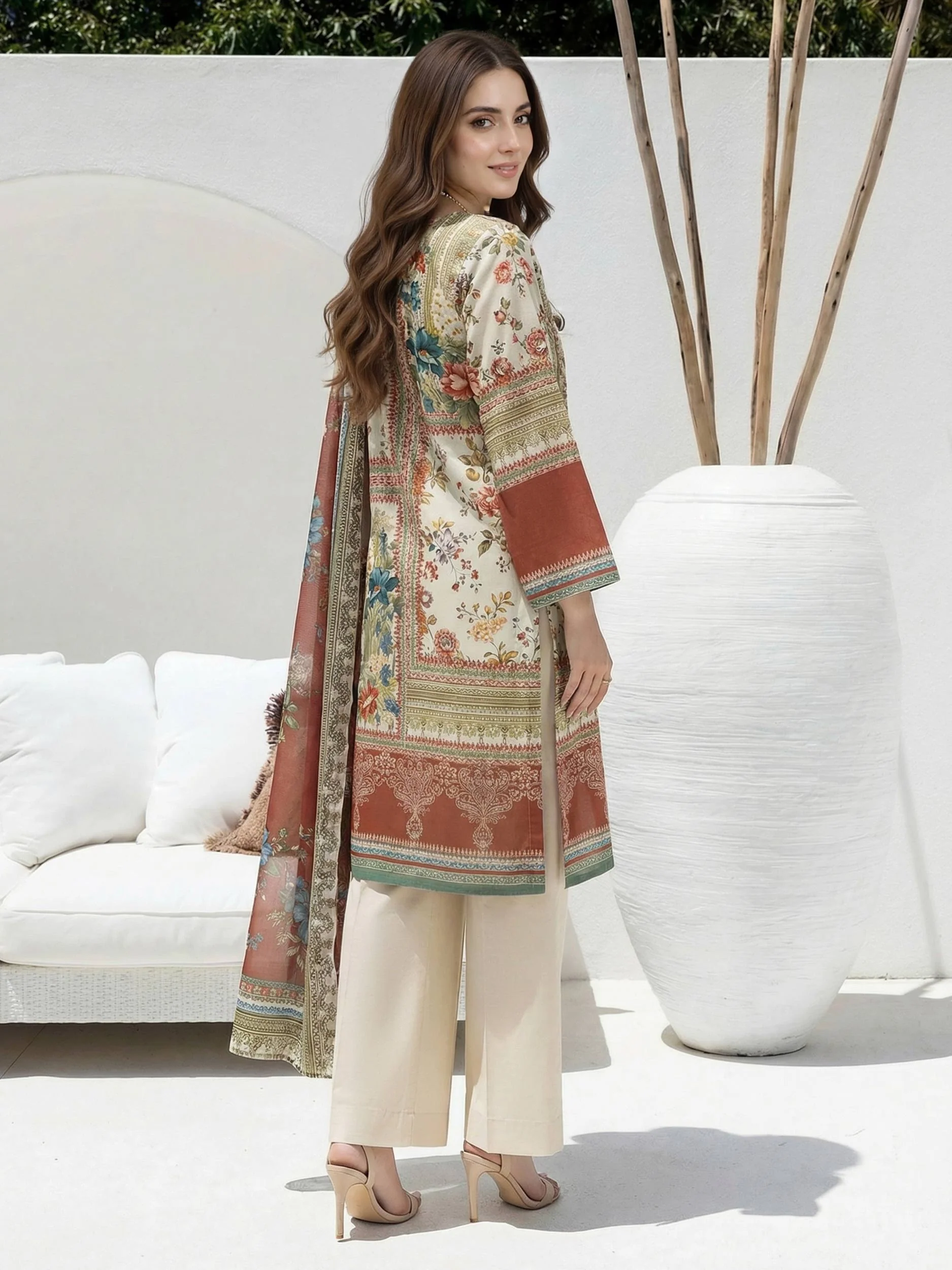 3 Piece Lawn Suit (Unstitched) - Image 3