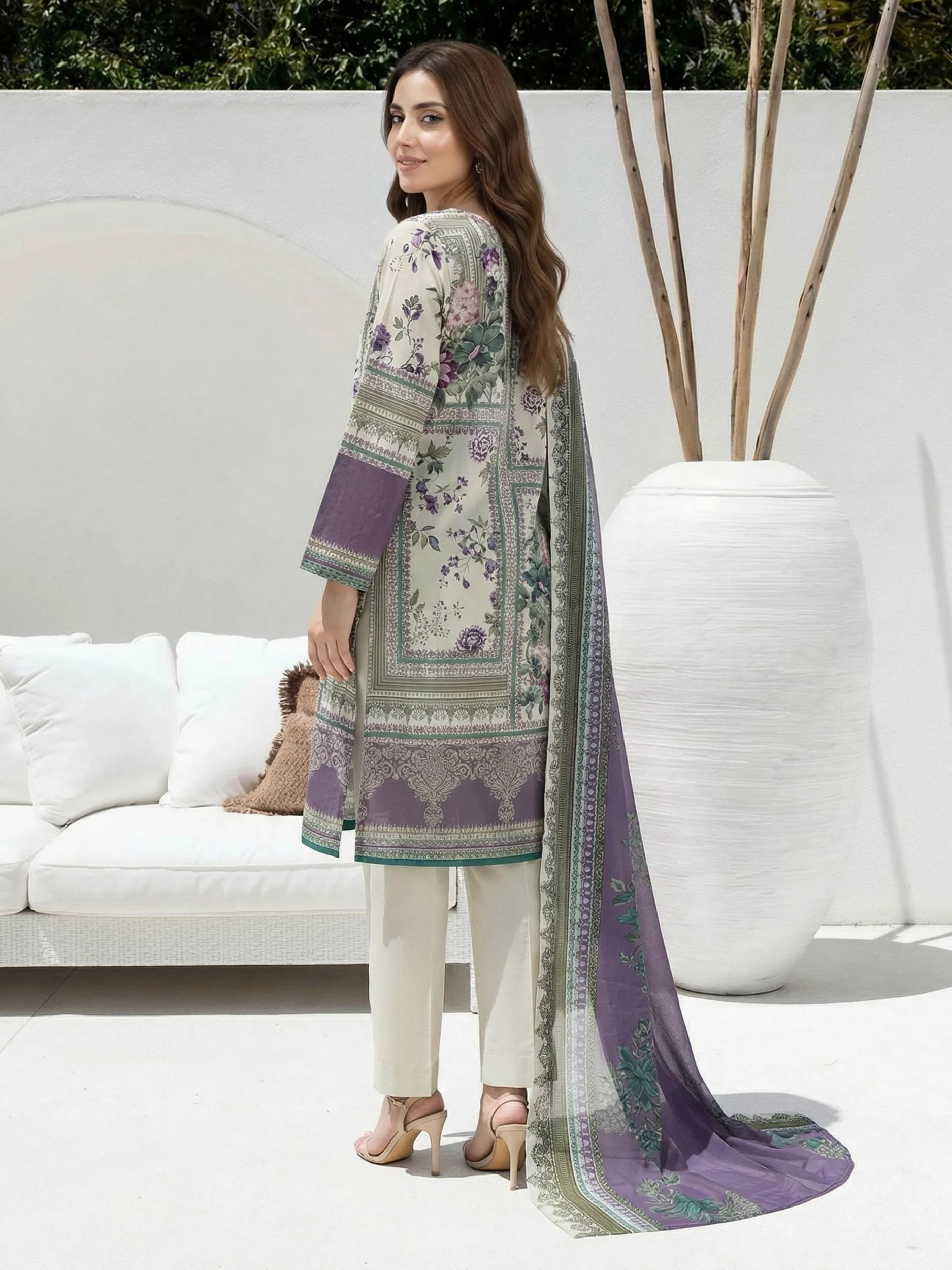 3 Piece Lawn Suit (Unstitched) - Image 3