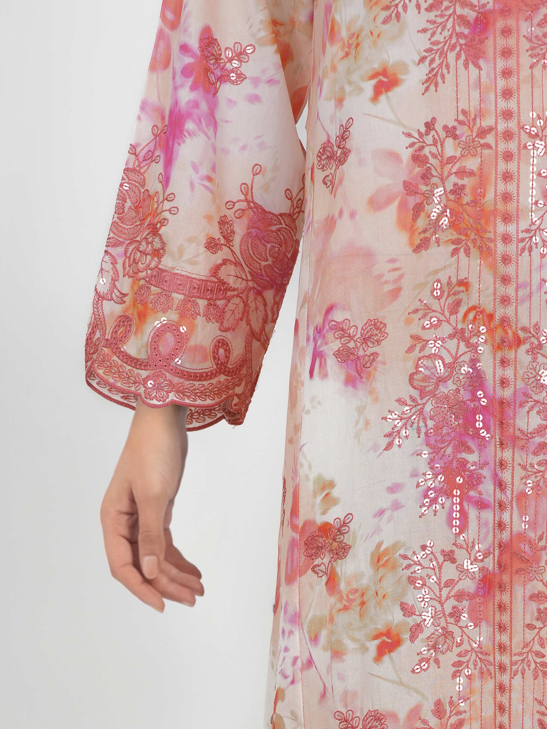 3 Piece Lawn Suit- Embroidered (Unstitched) - Image 5