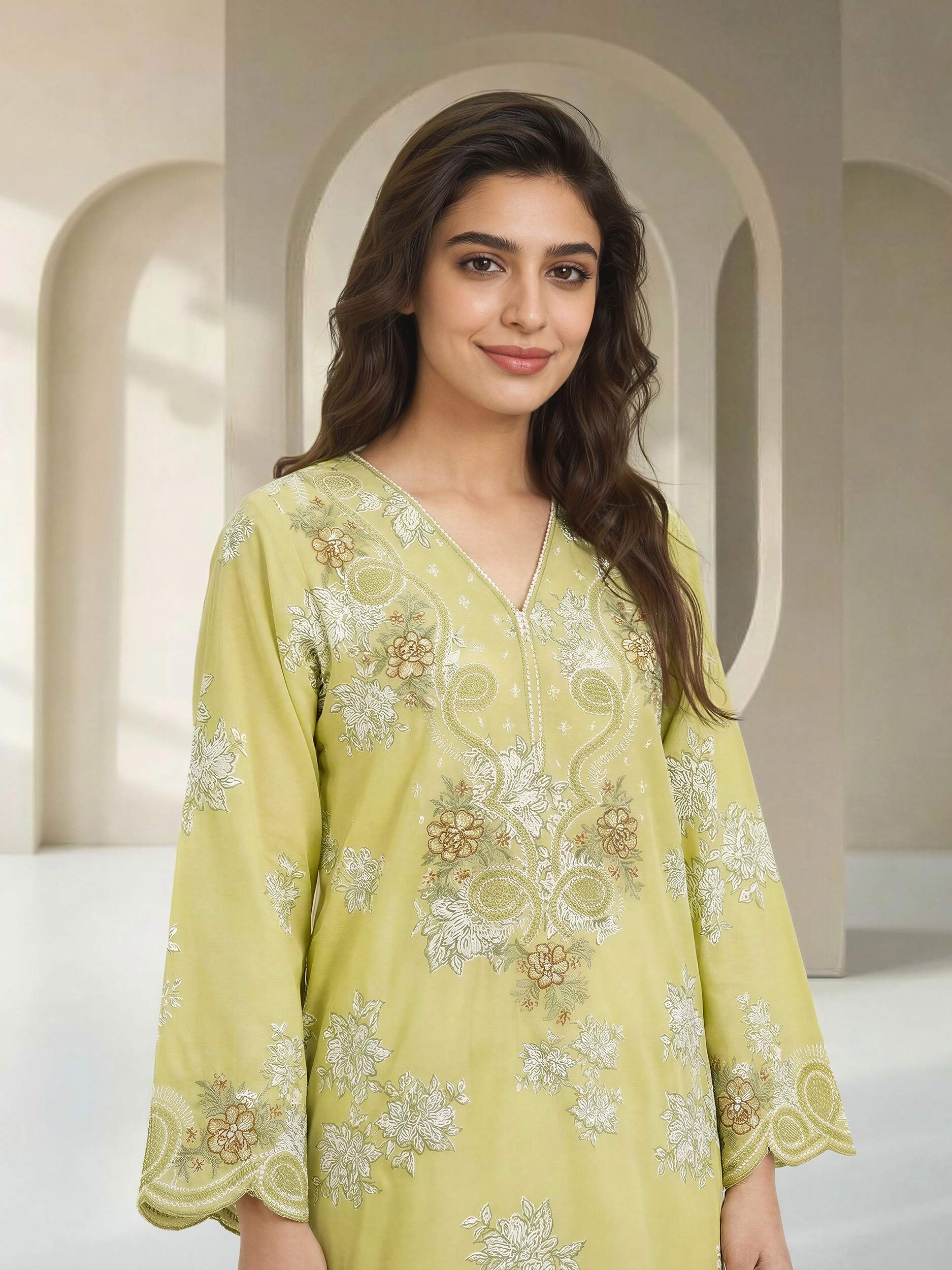 3 Piece Lawn Suit-Embroidered (Unstitched) - Image 4
