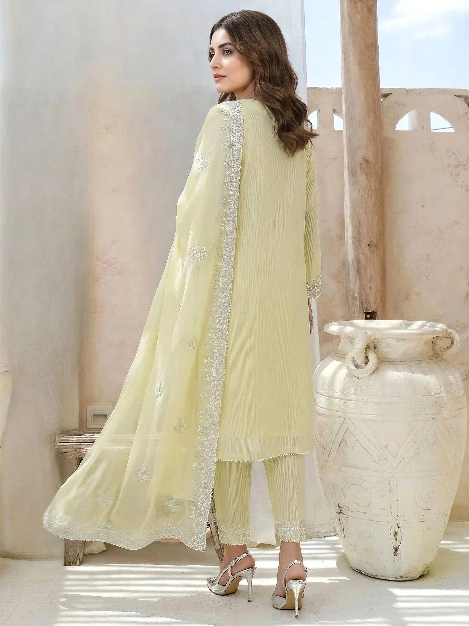 3 Piece Lawn Massouri Suit-Embroidered (Unstitched) - Image 2