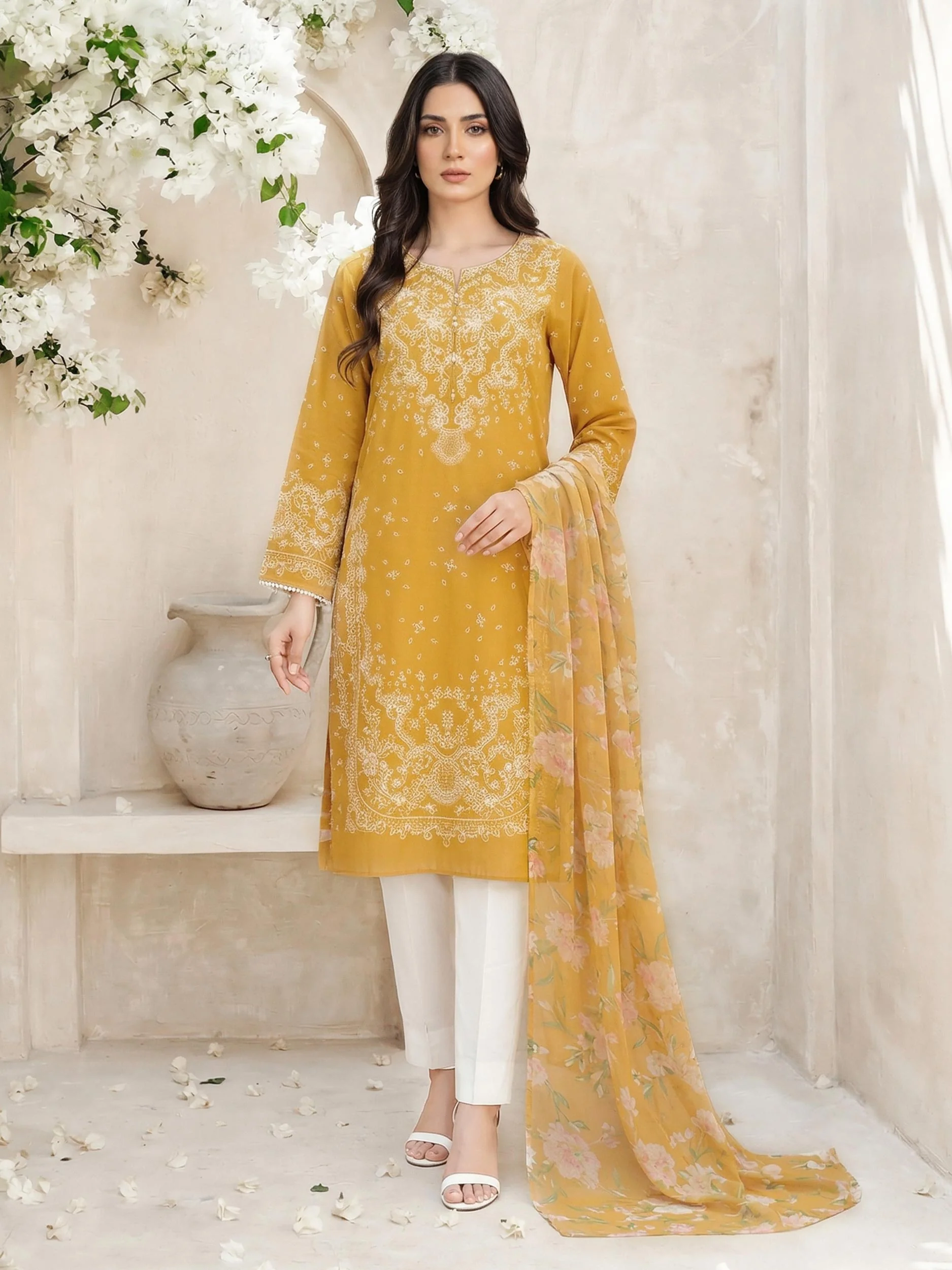 2 Piece Lawn Suit- Paste Printed (Unstitched) - Image 3