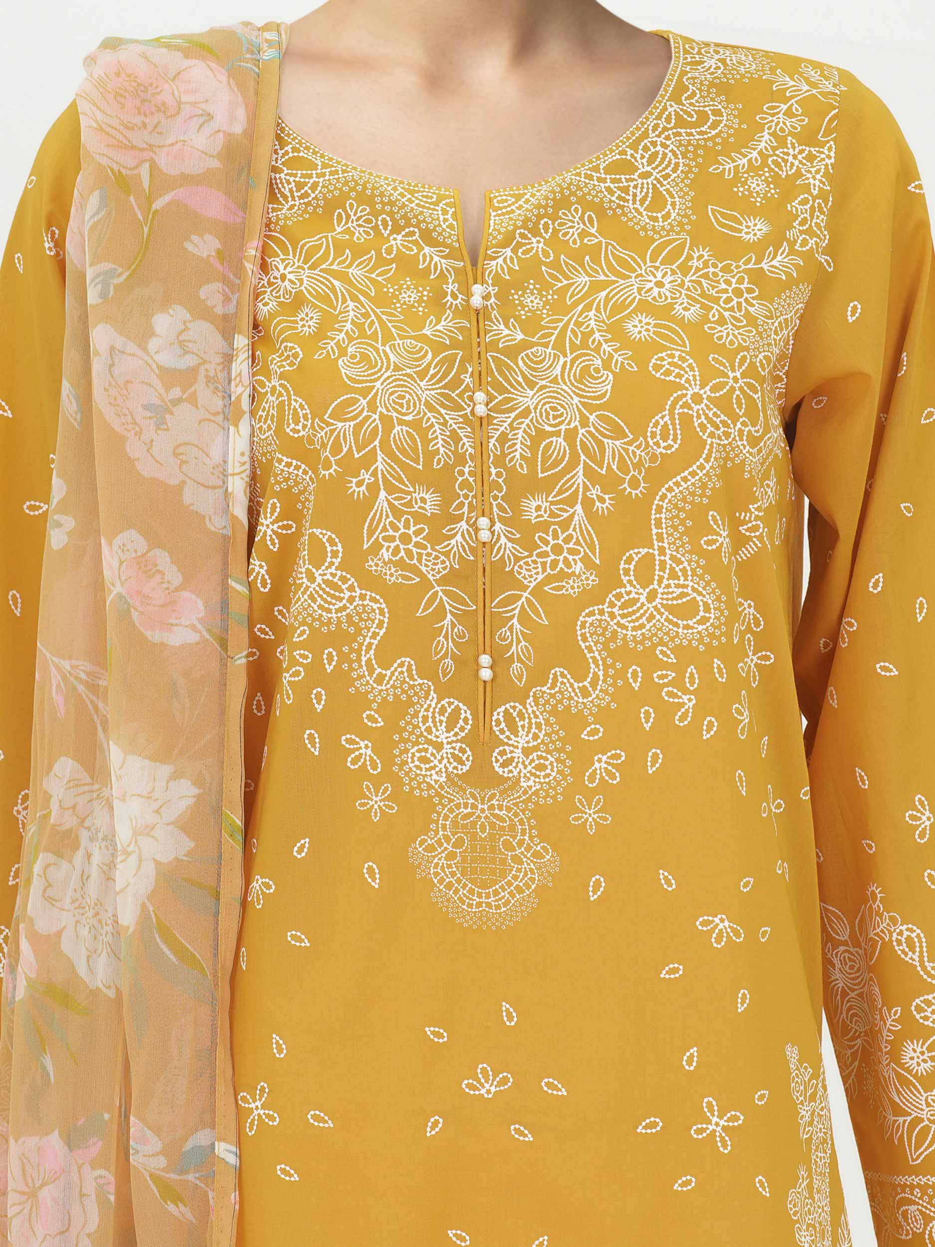 2 Piece Lawn Suit- Paste Printed (Unstitched) - Image 4