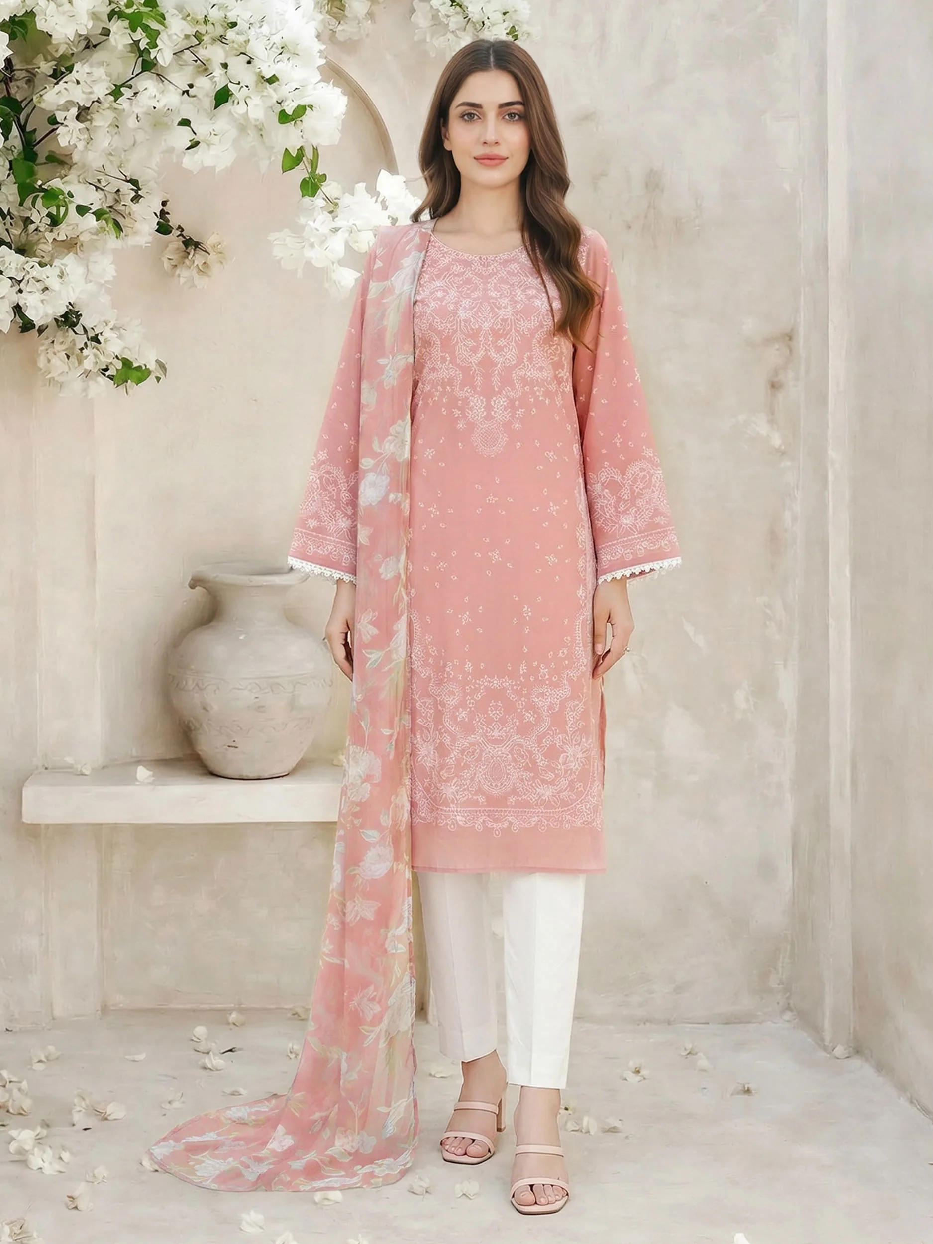 2 Piece Lawn Suit- Paste Printed (Unstitched) - Image 2
