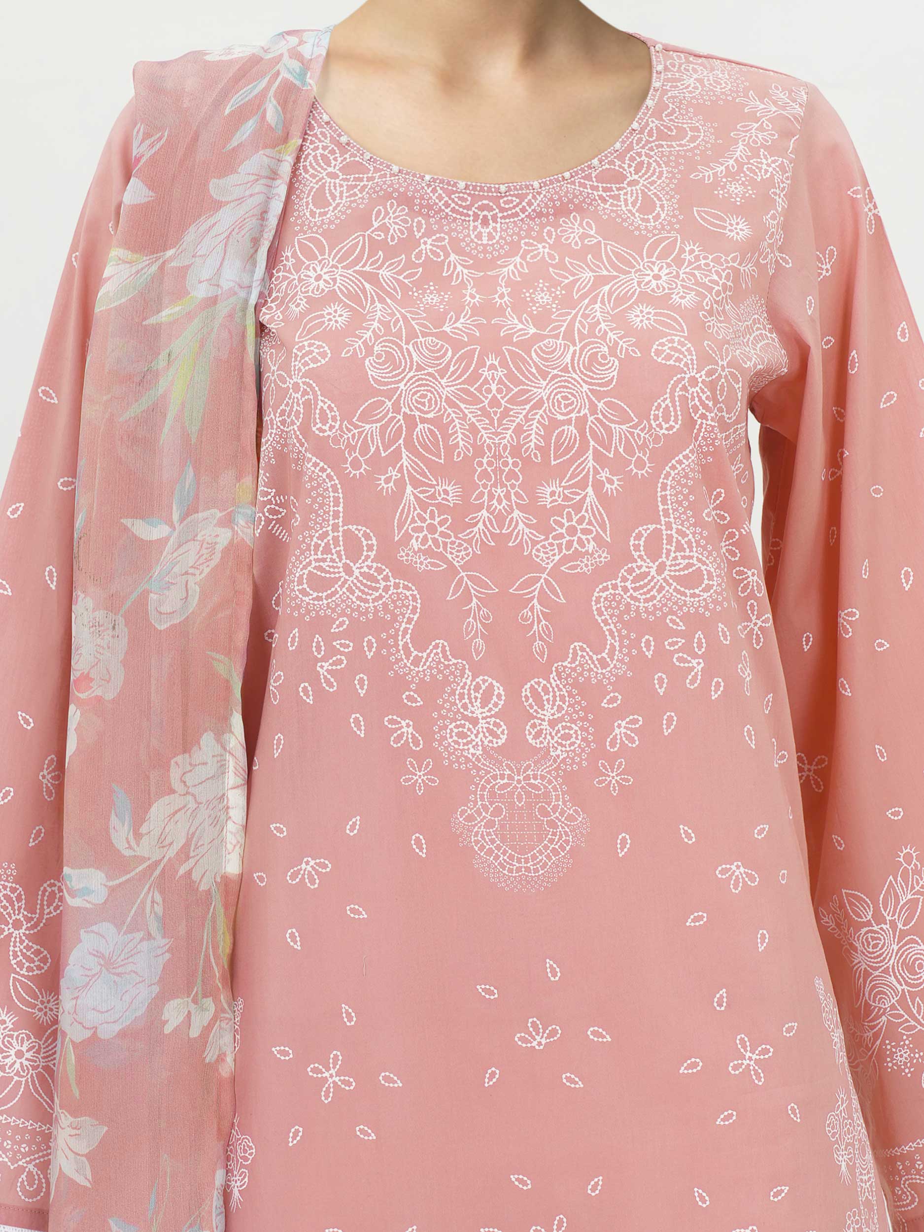 2 Piece Lawn Suit- Paste Printed (Unstitched) - Image 4