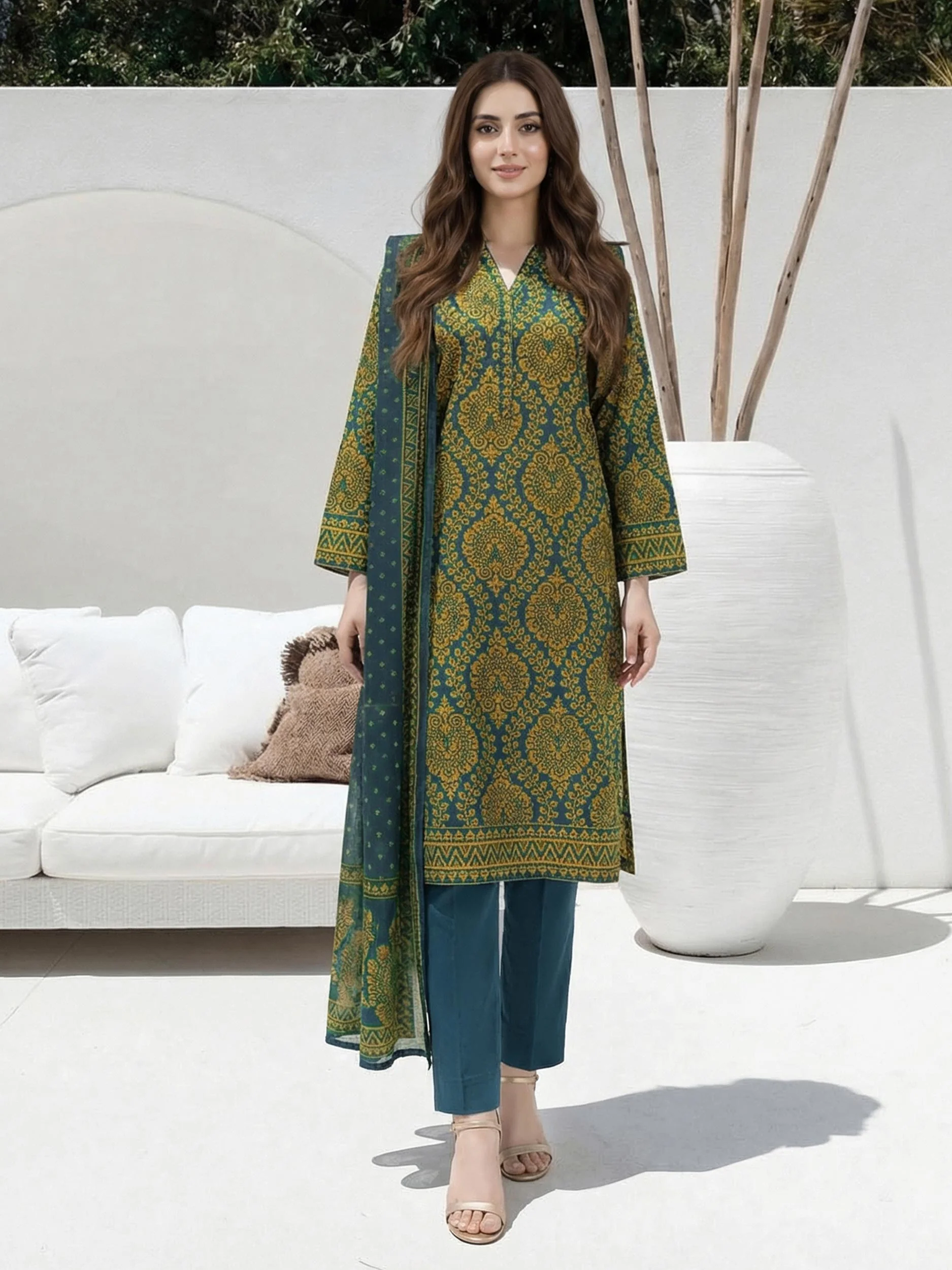 2 Piece Lawn Suit (Unstitched) - Image 3