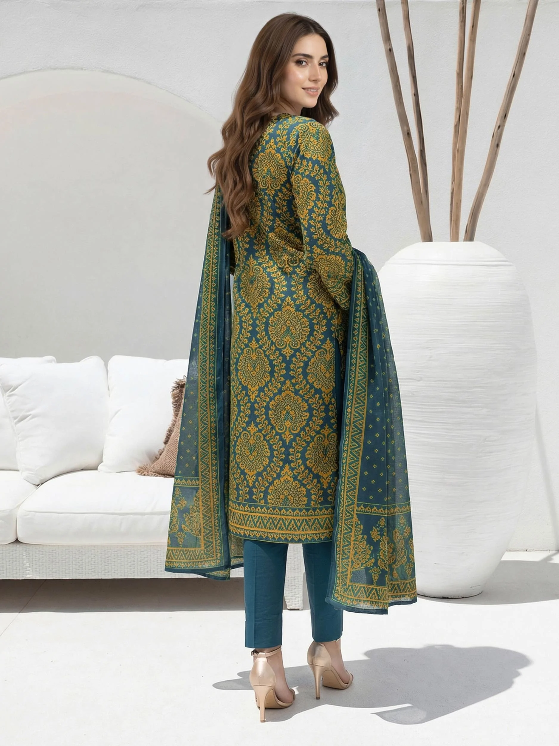 2 Piece Lawn Suit (Unstitched) - Image 4