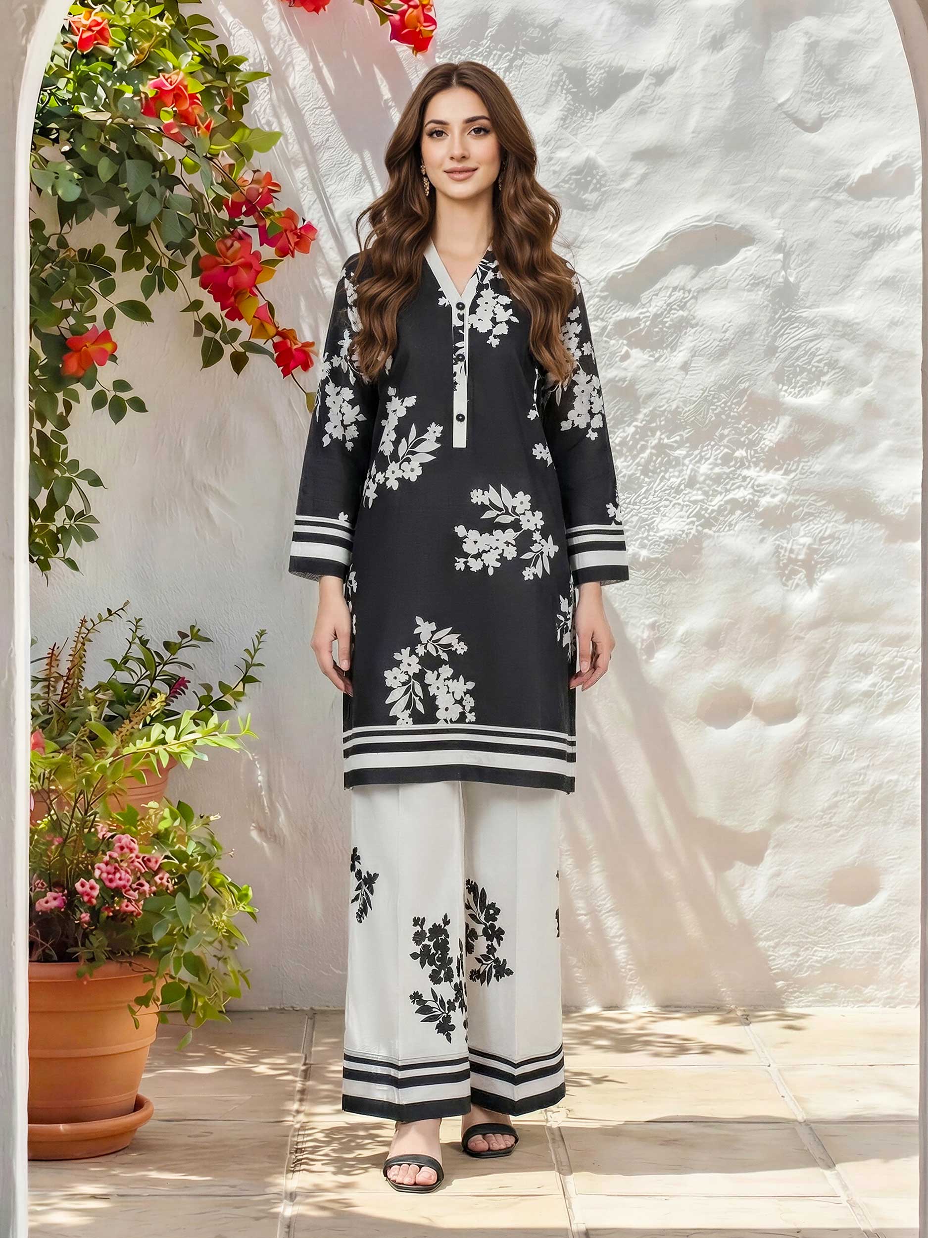2 Piece Lawn Suit (Unstitched) - Image 2