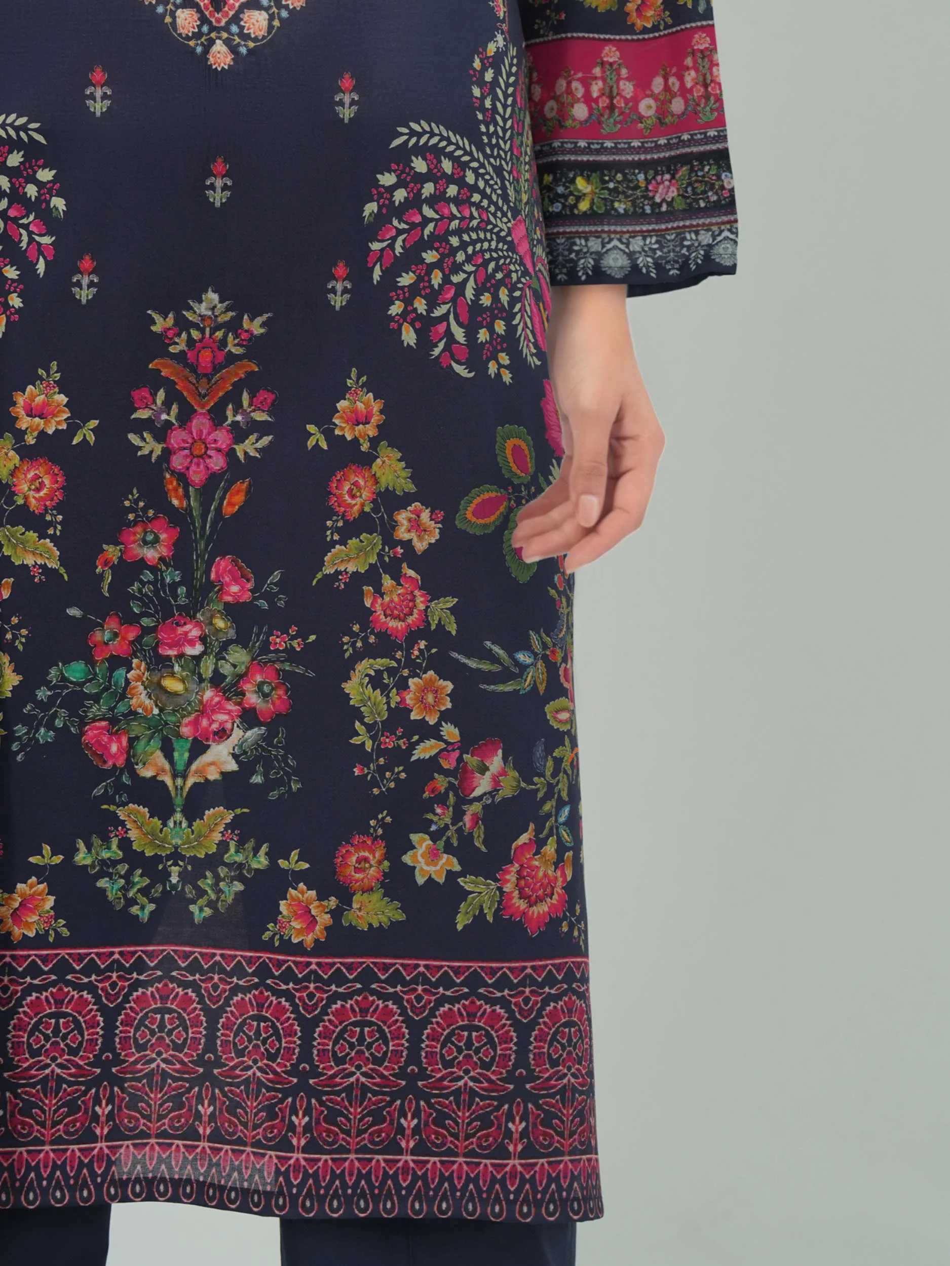 3 Piece Lawn Suit -Printed (Unstitched) - Image 6