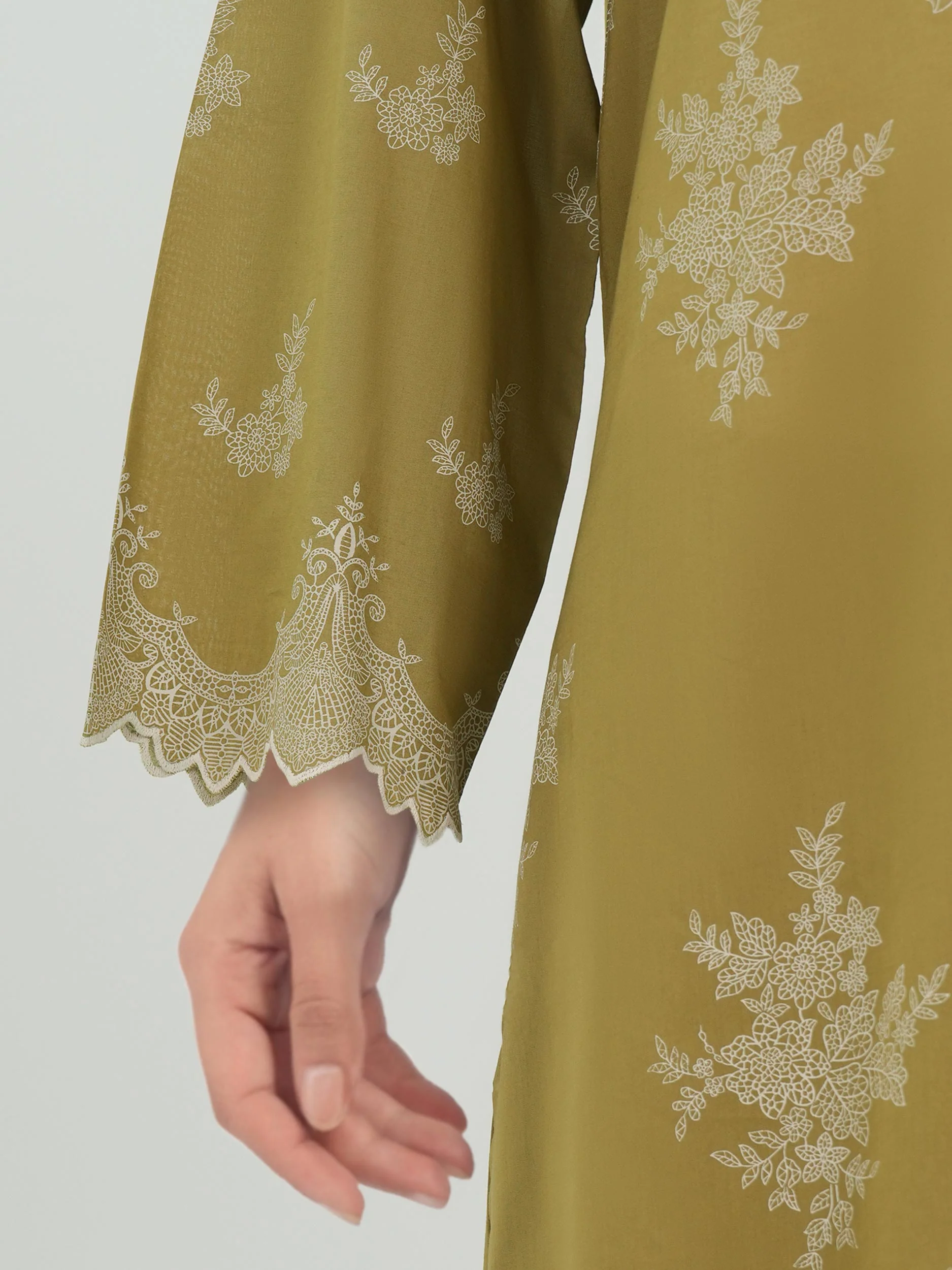 3 Piece Lawn Slub Suit (Unstitched) - Image 5