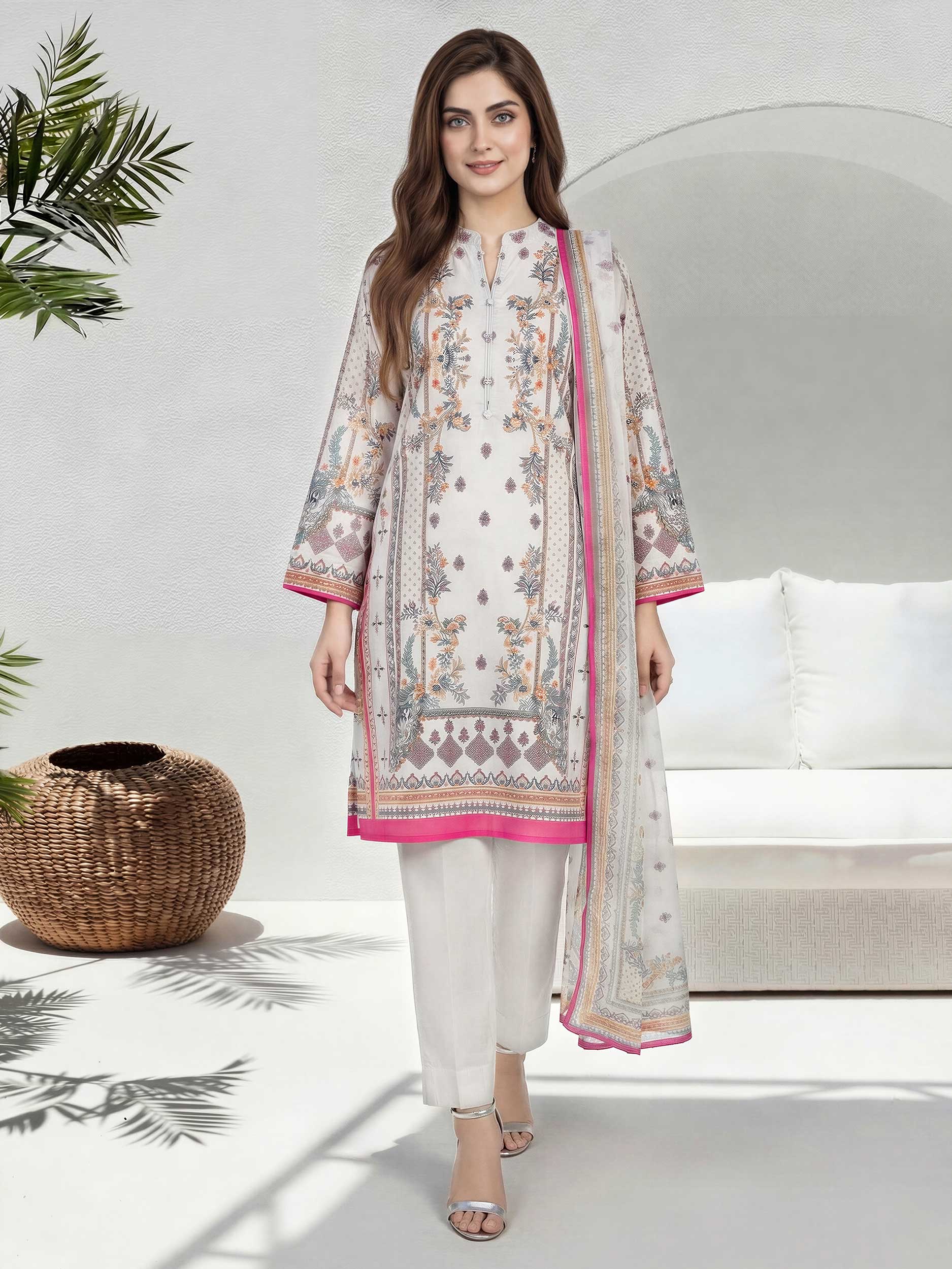 2 Piece Lawn Suit (Unstitched) - Image 2