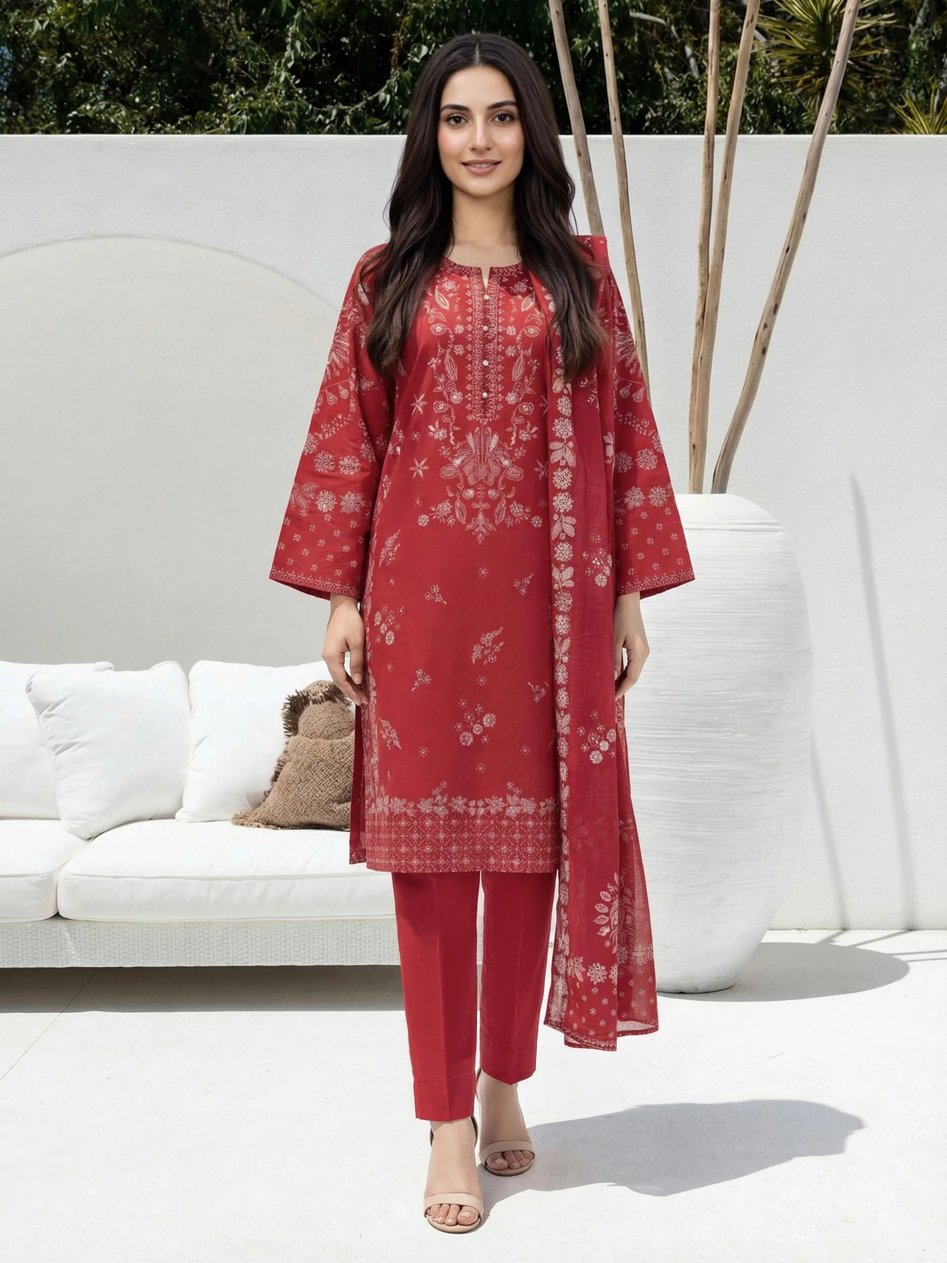 3 Piece Lawn Suit (Unstitched) - Image 2