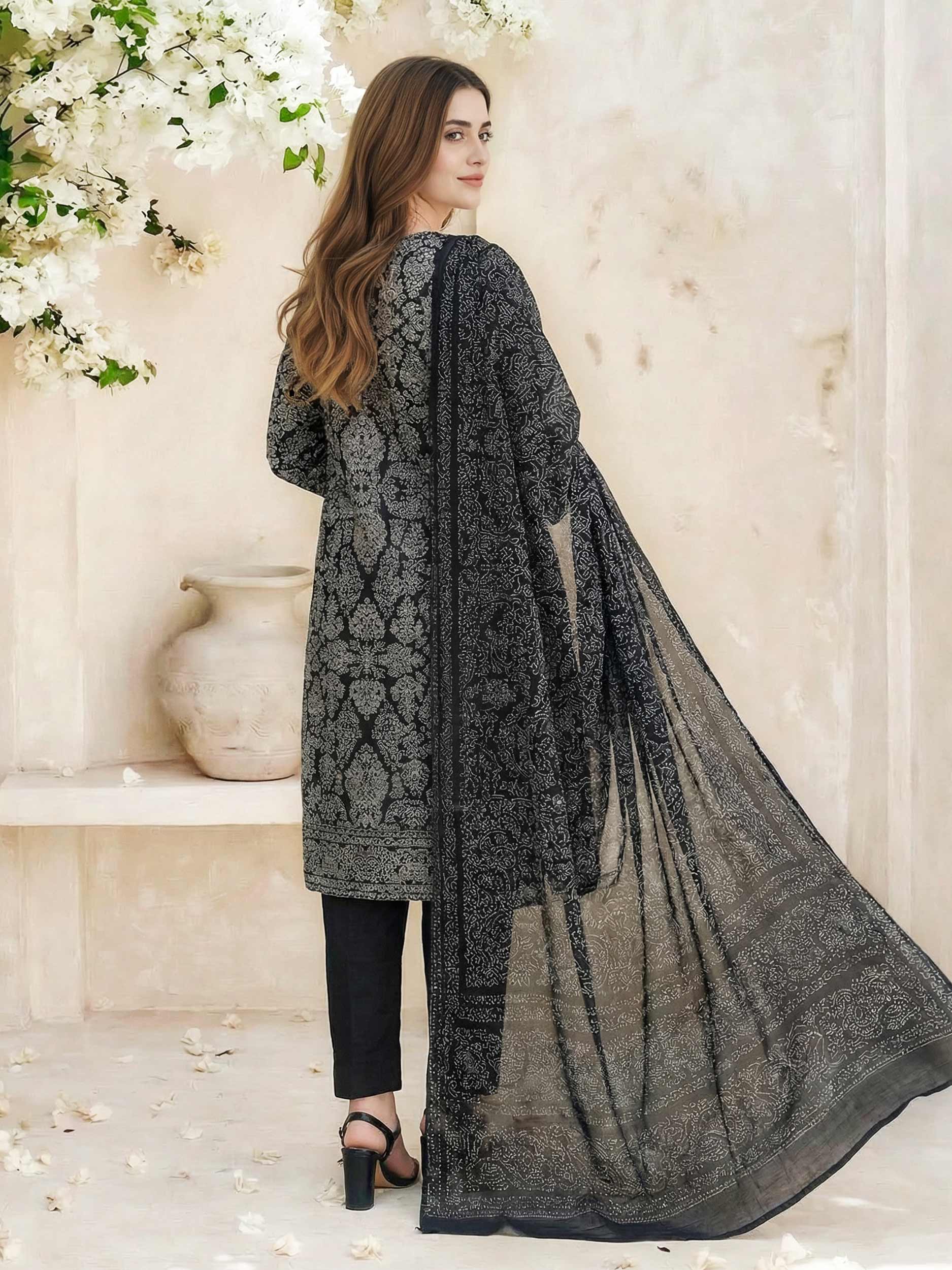 2 Piece Lawn Suit- Printed (Unstitched) - Image 3