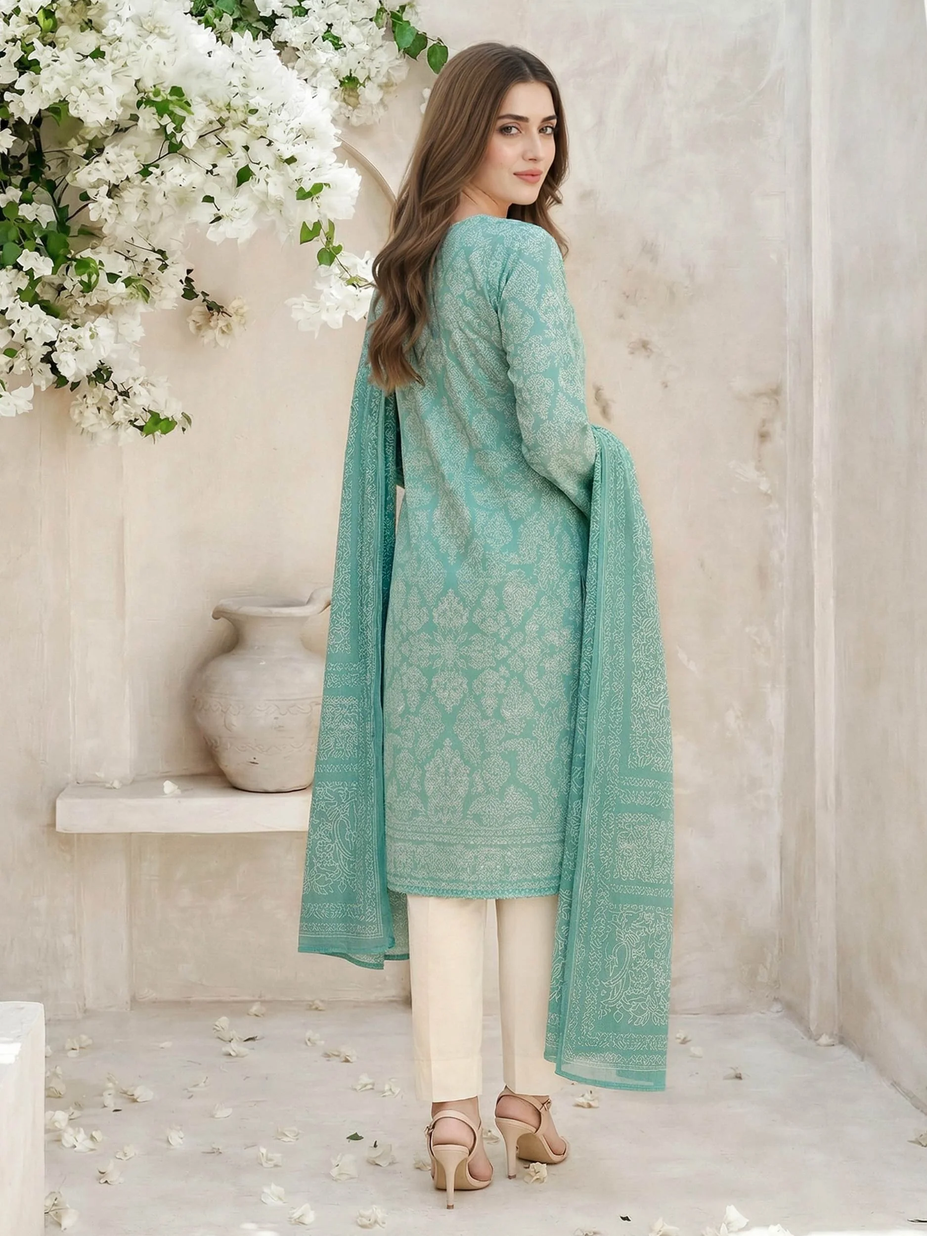 2 Piece Lawn Suit- Printed (Unstitched) - Image 3