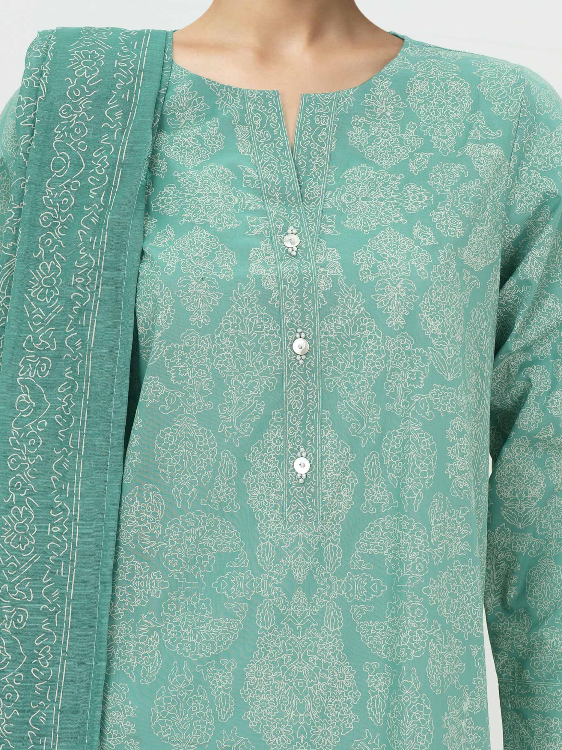 2 Piece Lawn Suit- Printed (Unstitched) - Image 4